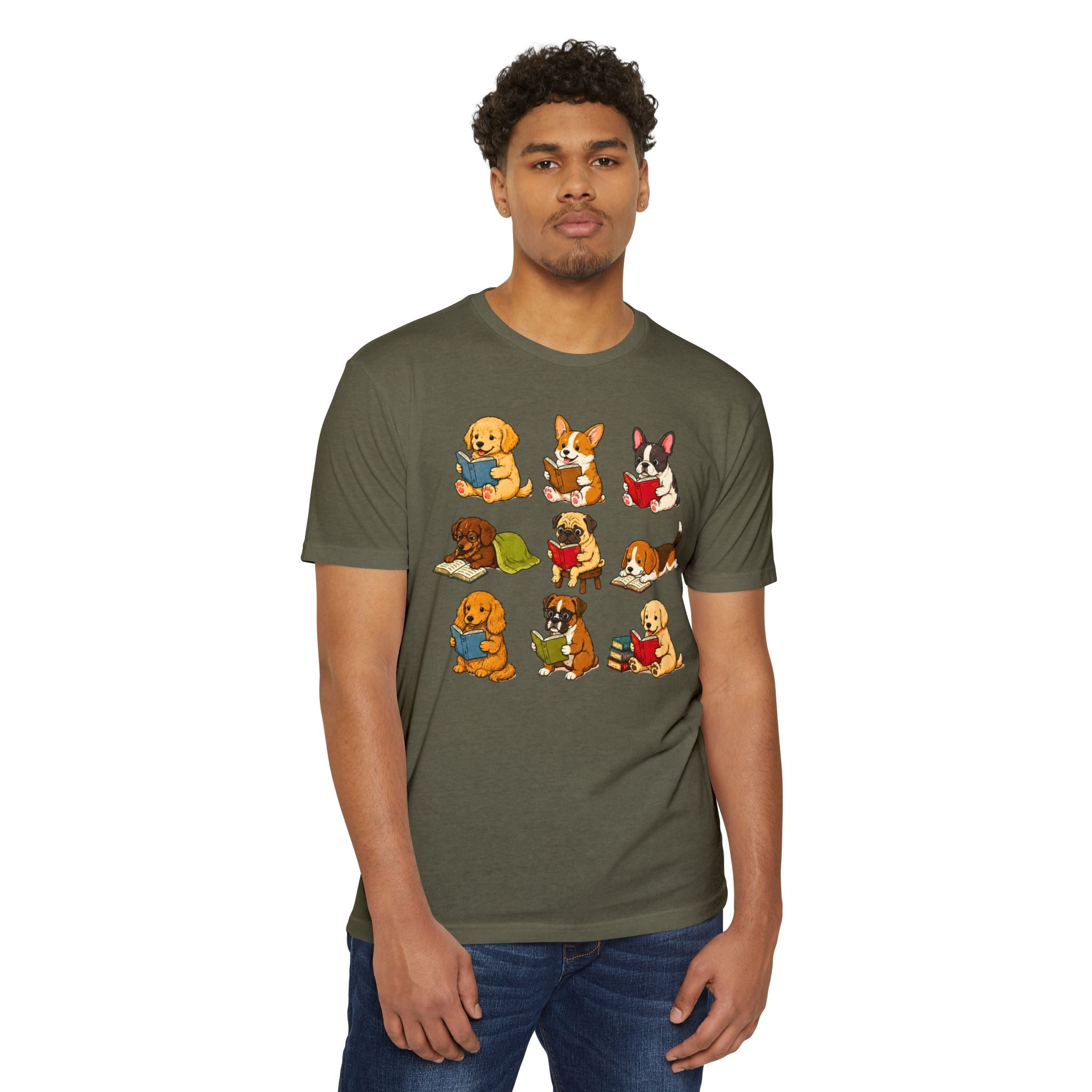Cute Puppies Reading Dogs T-Shirt