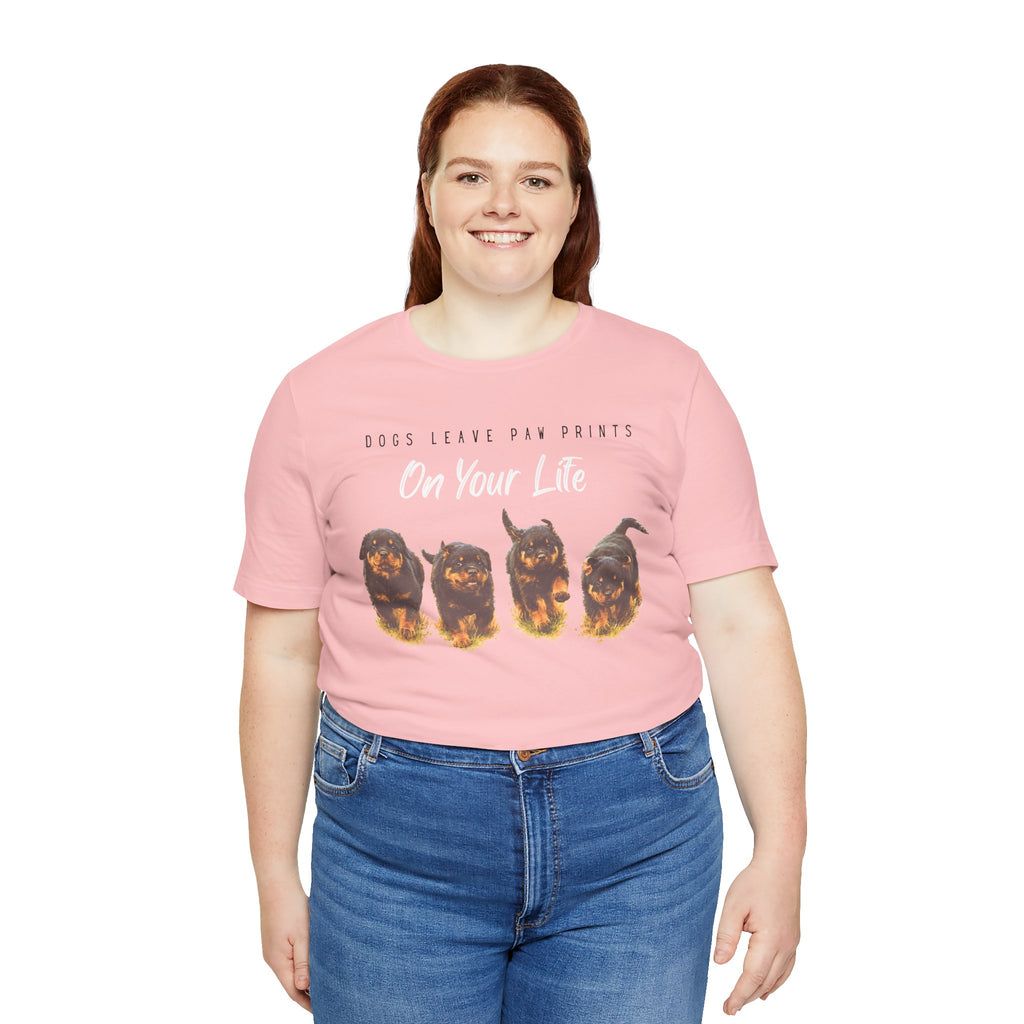 "Dogs Leave Paw Prints on Your Life" Puppies Tee Shirt
