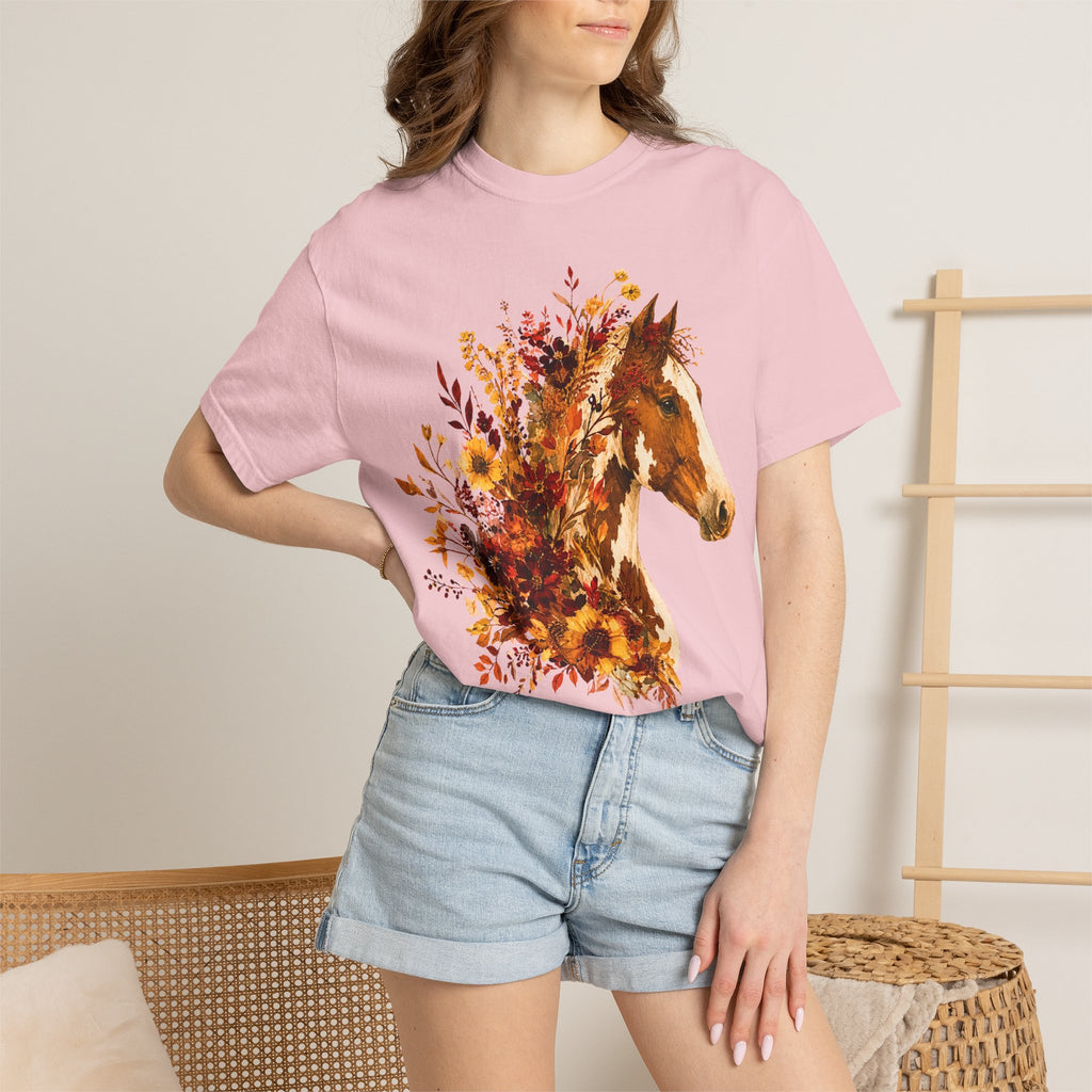 Autumn Sunflower Horse Head Tee