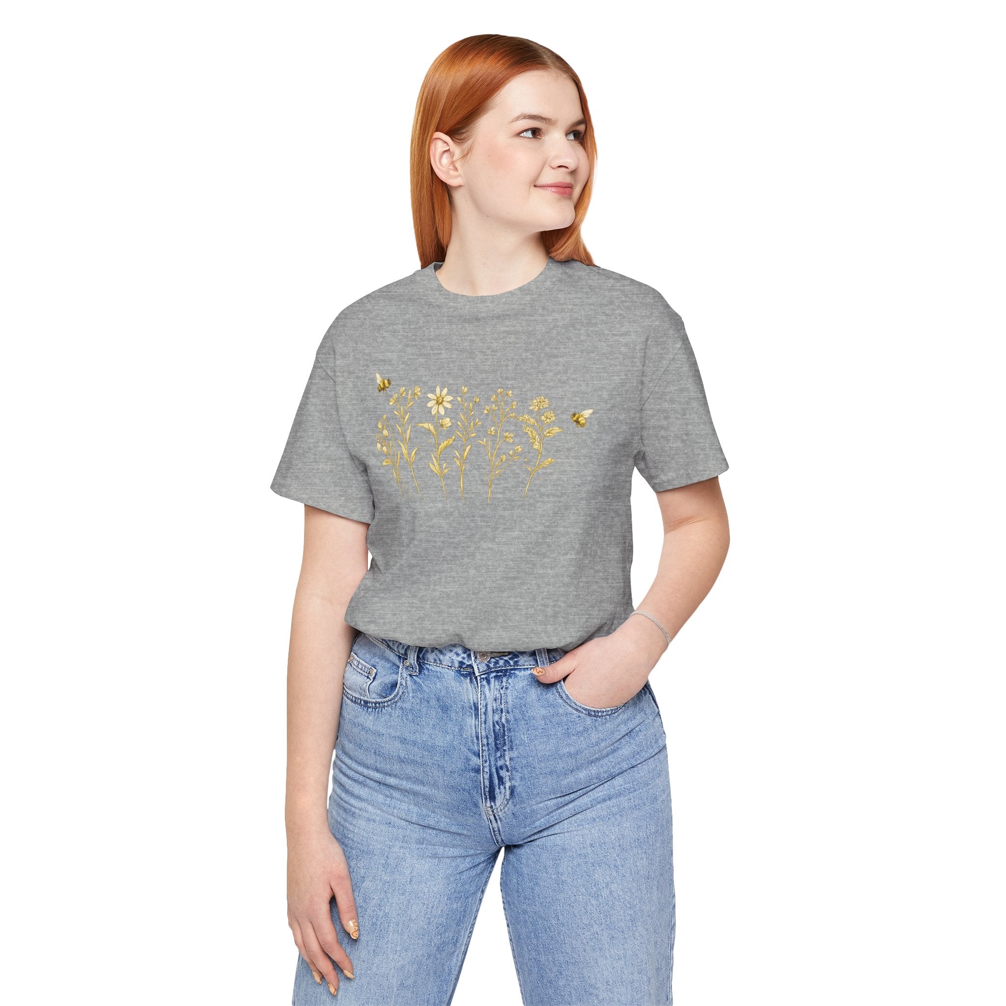 Gold Wildflower Graphic T-Shirt