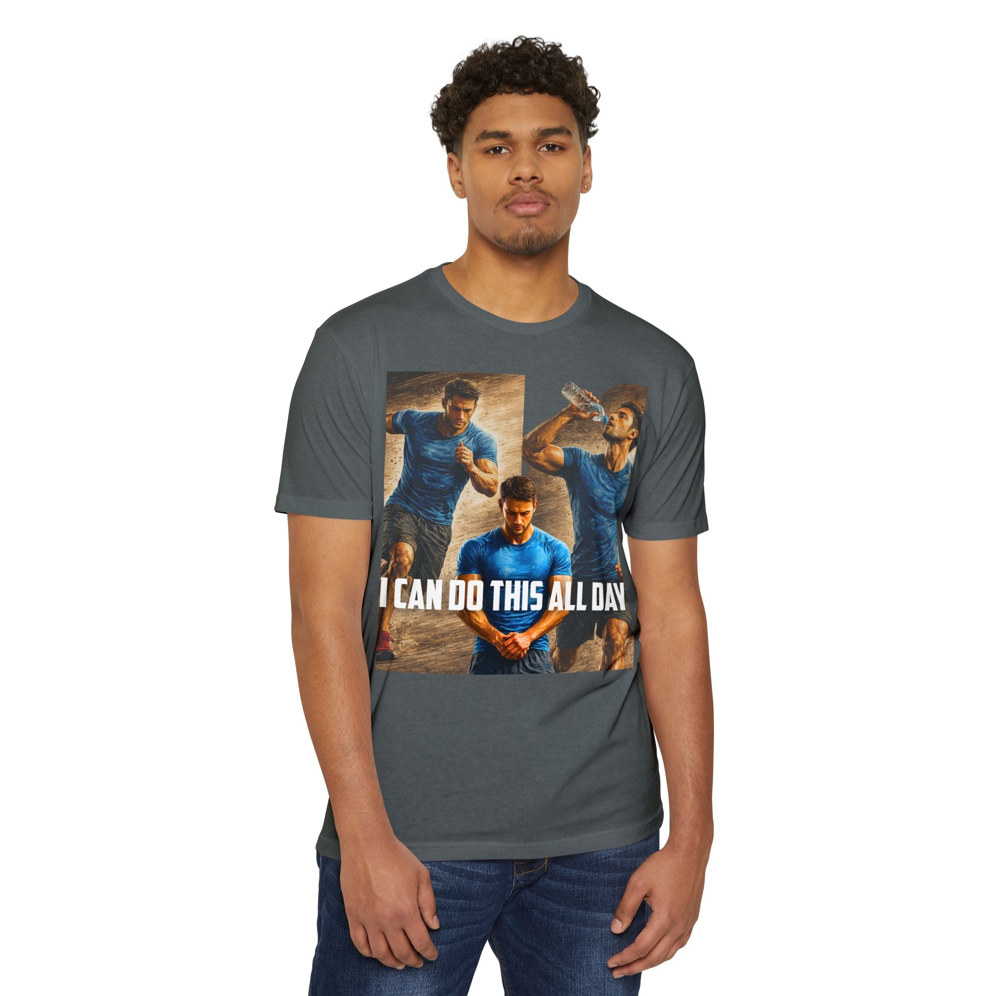 Motivational Workout T-Shirt — "I Can Do This All Day" Athletic Tee