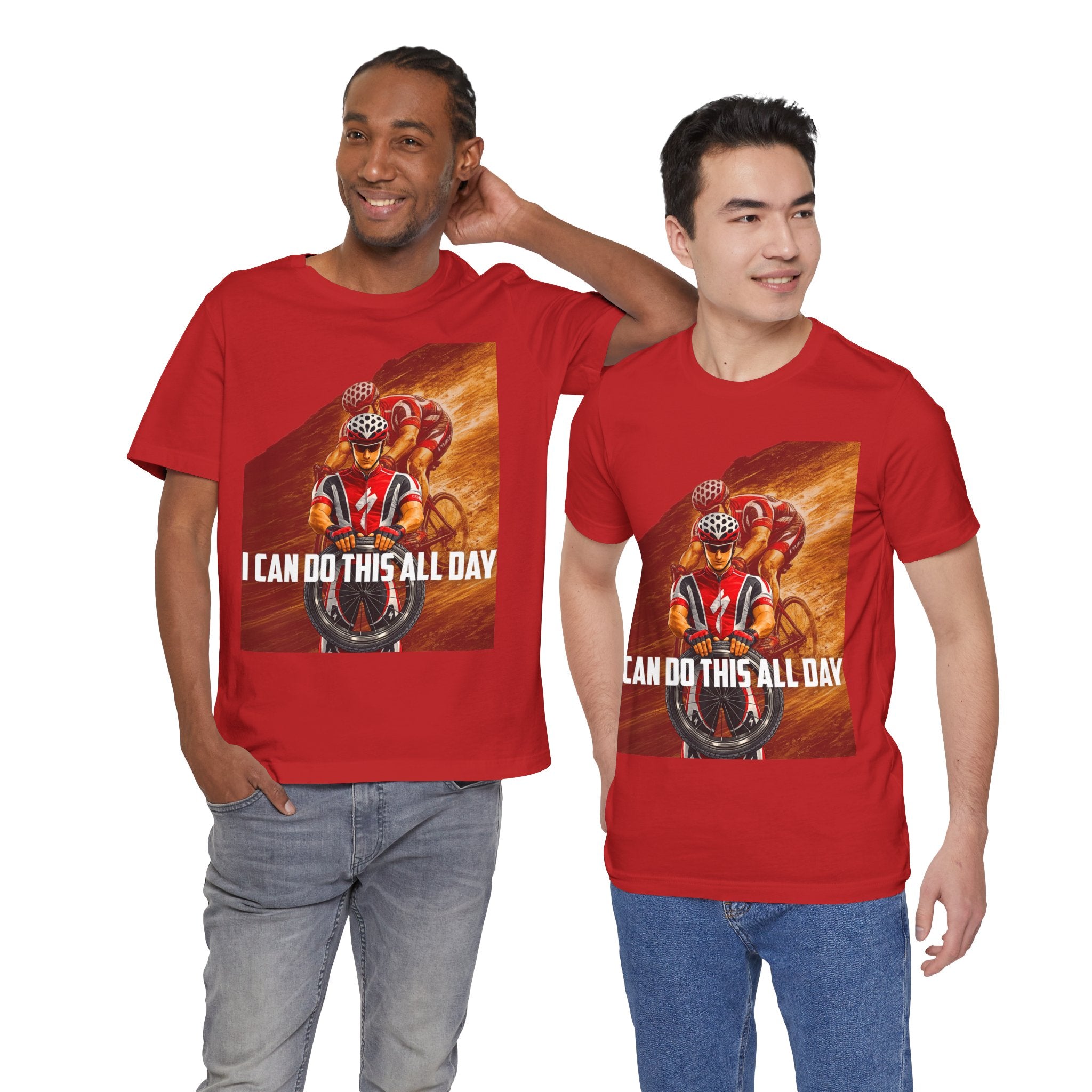 Cycling T‑Shirt — 'I Can Do This All Day' Motivational Road Bike Tee