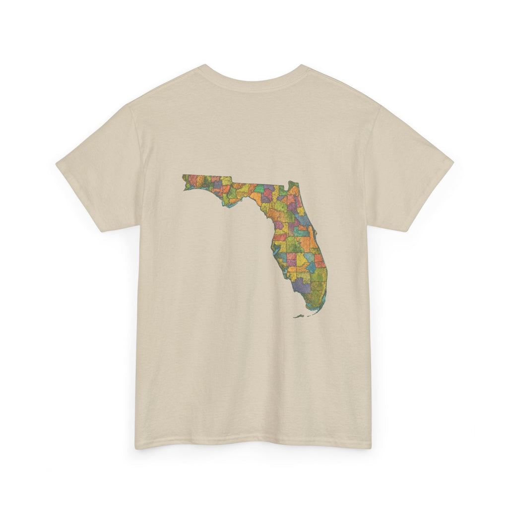 Florida Map Tee — “Don’t Ask, 100% Organic” Retro State Pride T-Shirt