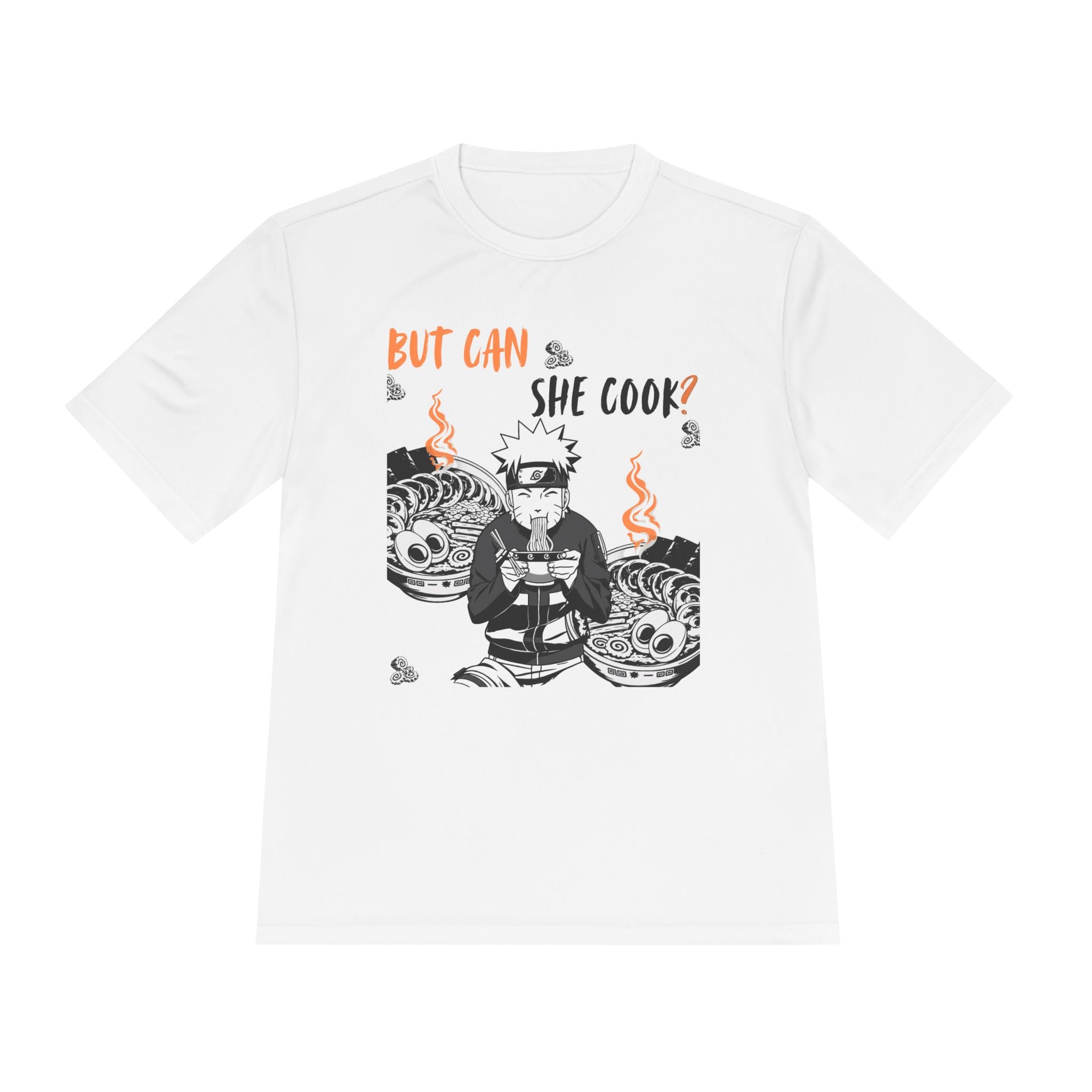 Can She Cook Graphic Tee — “But Can She Cook?” Moisture-Wicking T-Shirt