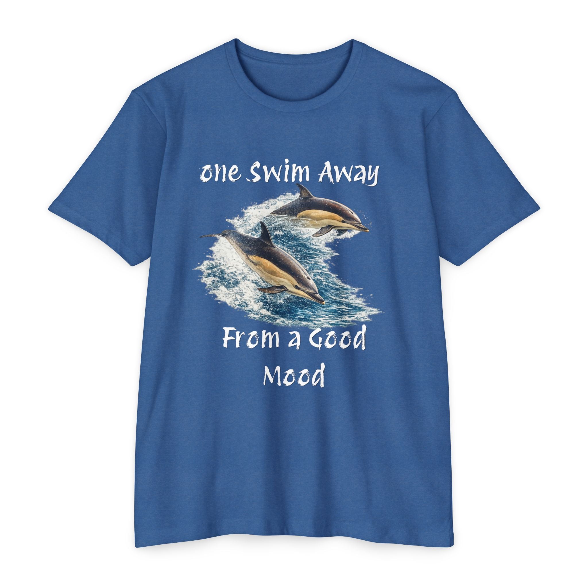 One Swim Away From a Good Mood- Dolphin Relaxed Beach Tee