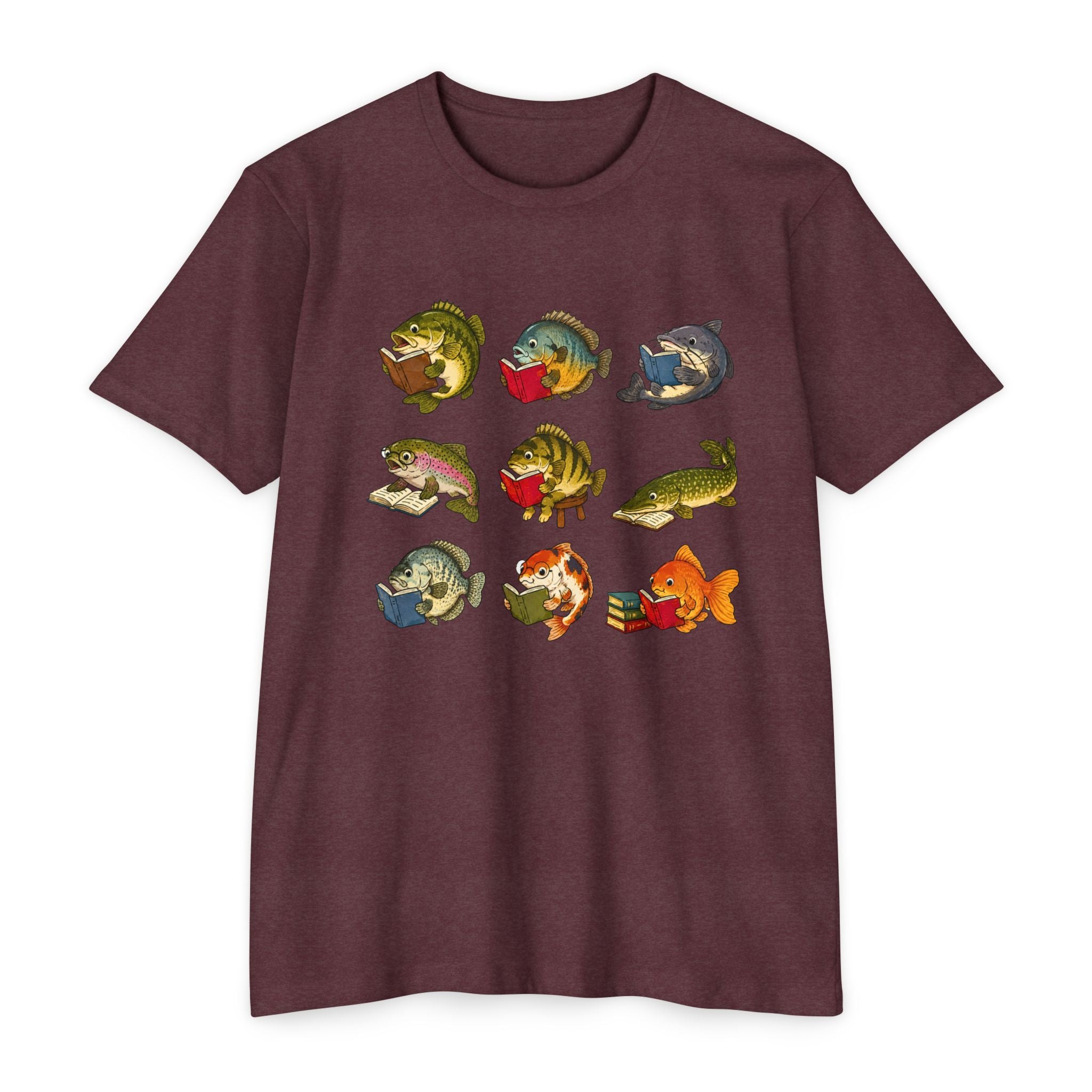 Retro Fish Reading  T-Shirt