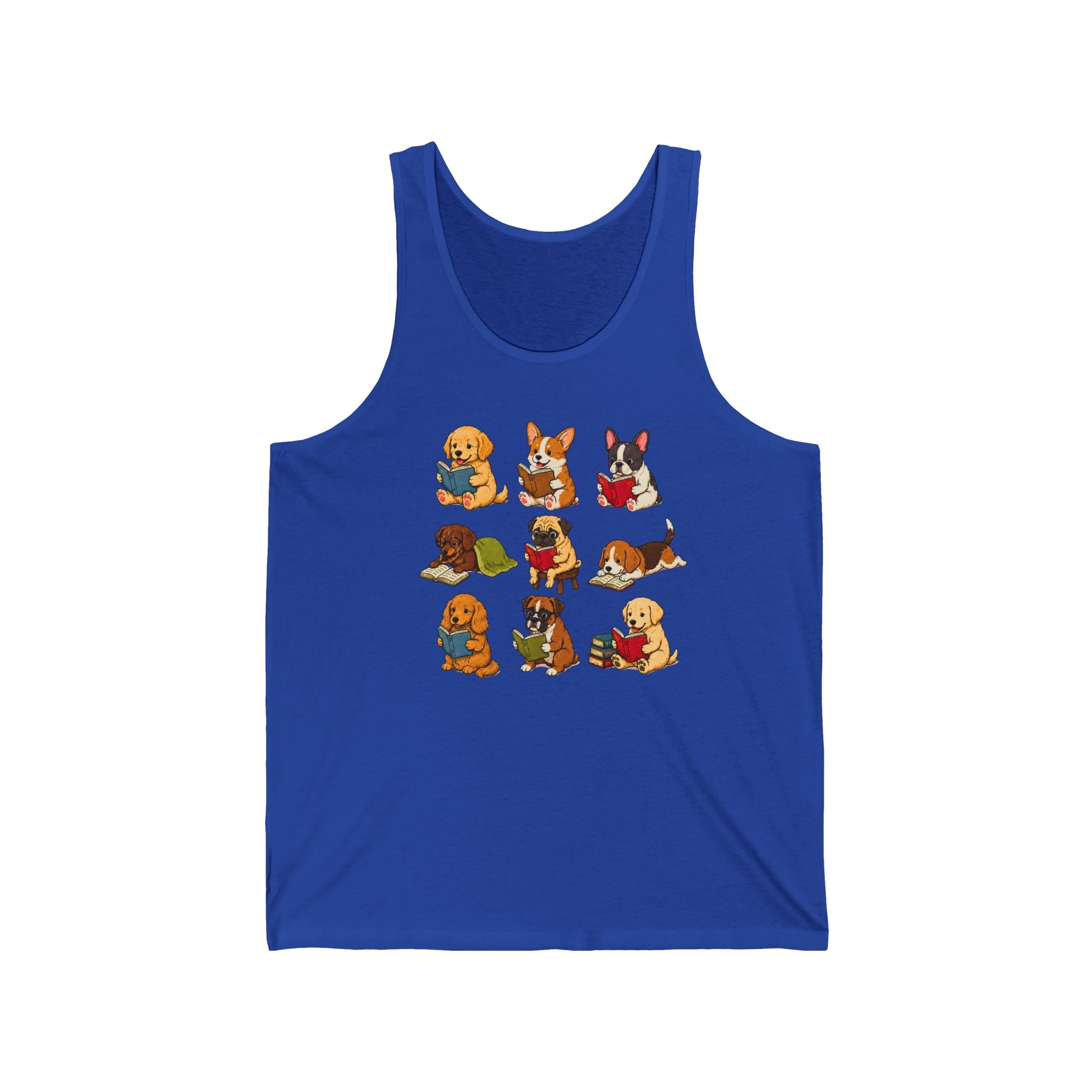 Cute Dog Reading Tank Top