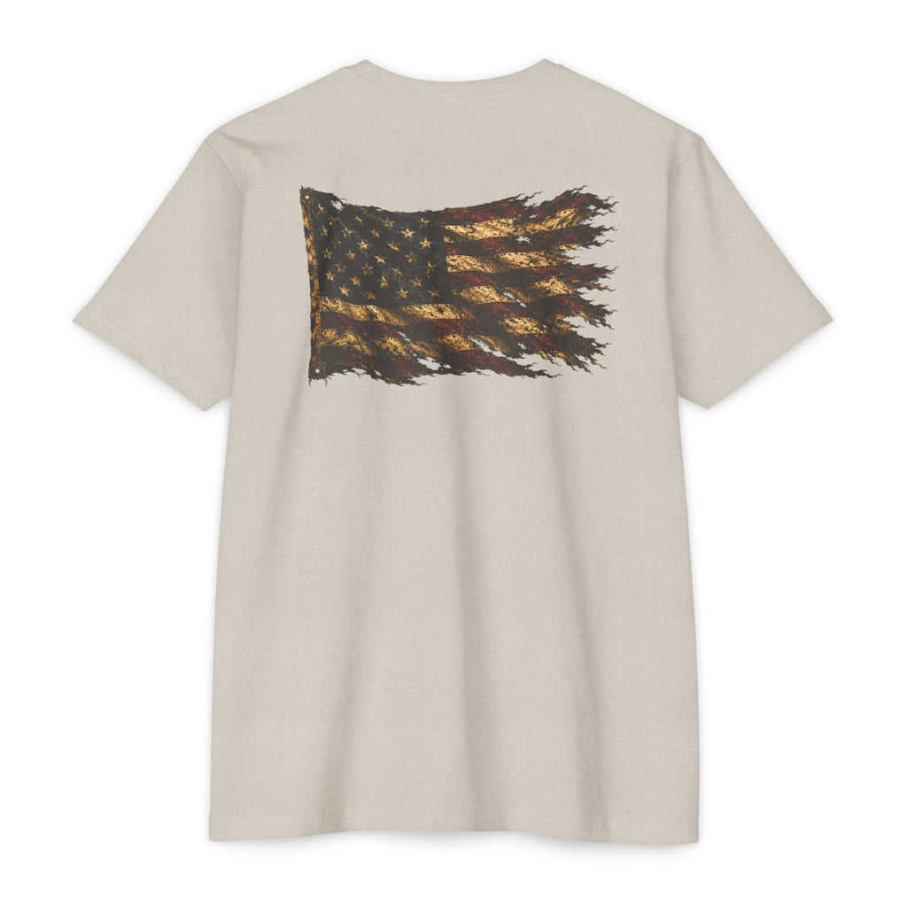 Don't Tread On Me T-Shirt — Distressed American Flag & Snake Patriotic Tee