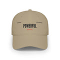 Red 'POWERFUL' Embroidered Low Profile Baseball Cap