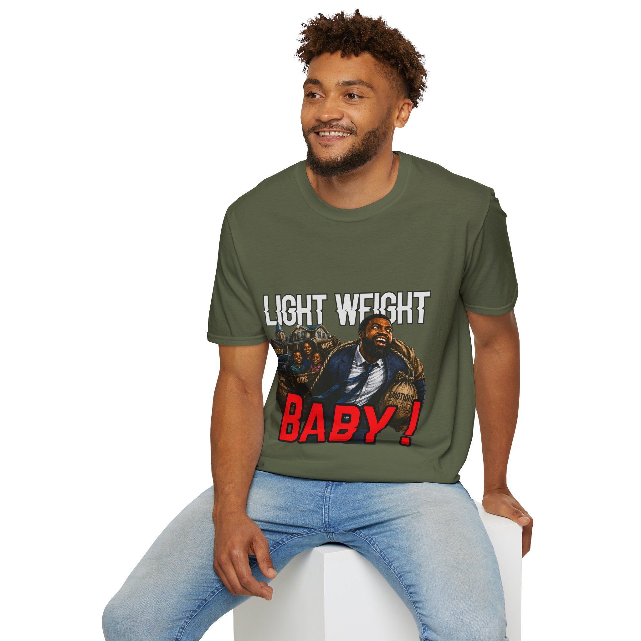 "Light Weight Baby" T‑Shirt – Father Graphic Tee