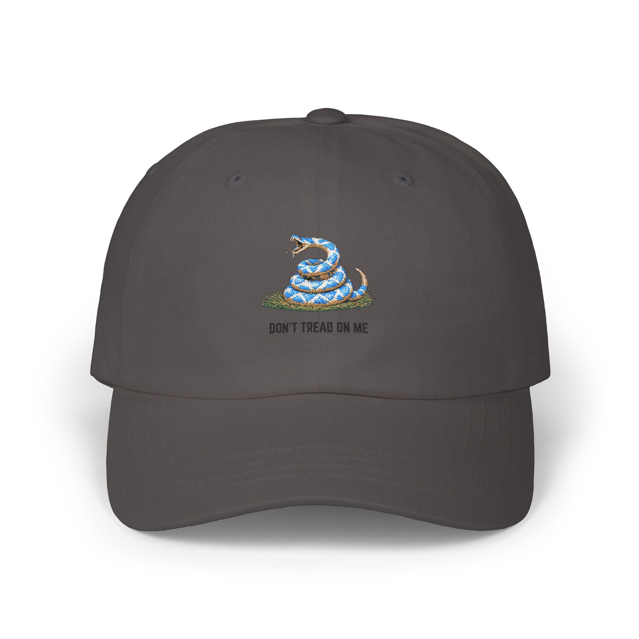 Dad Cap — 'Don't Tread On Me' Coiled Snake Embroidered Baseball Hat