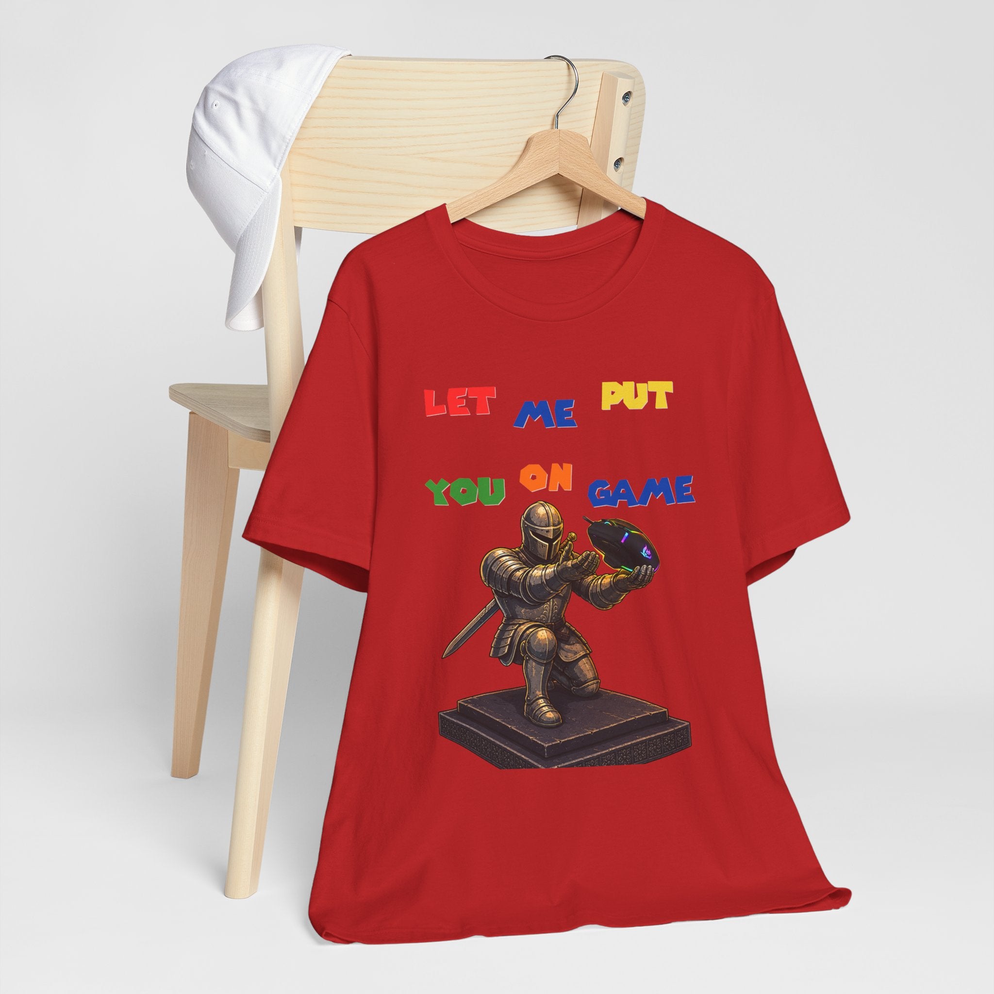"Let Me Put You On Game" PC Mouse— Retro Gamer Knight Graphic Tee