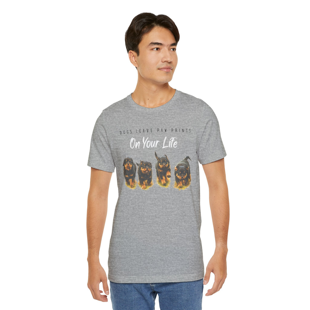 "Dogs Leave Paw Prints on Your Life" Puppies Tee Shirt