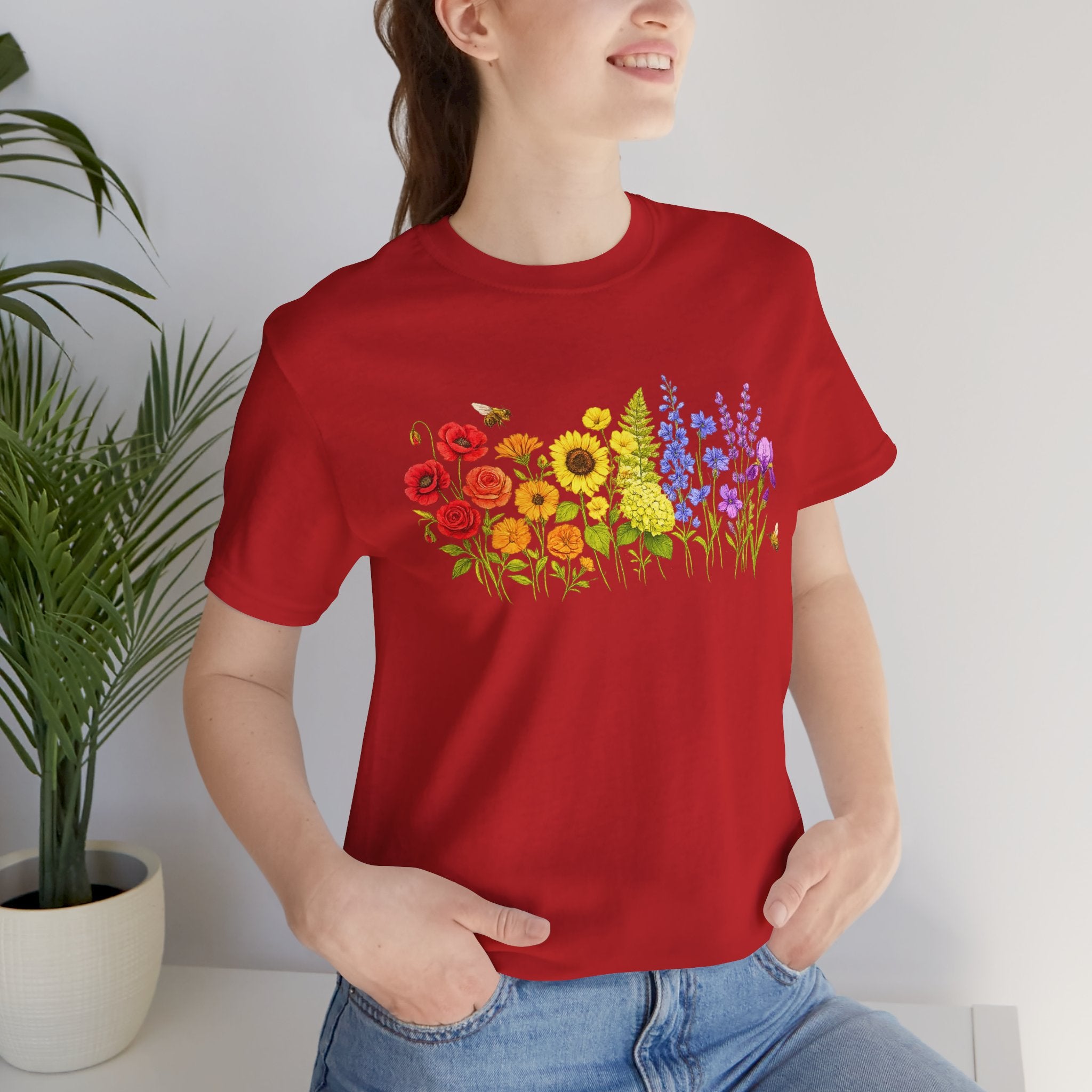 Wildflower Row Floral Garden Graphic T-Shirt
