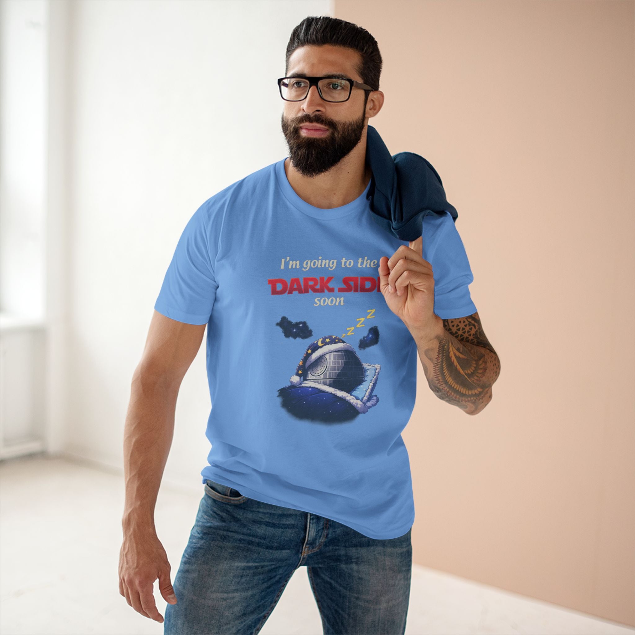 Dark Side Tee — "I'm Going to the Dark Side (Good)" Retro Sleepy Death Star T‑Shirt