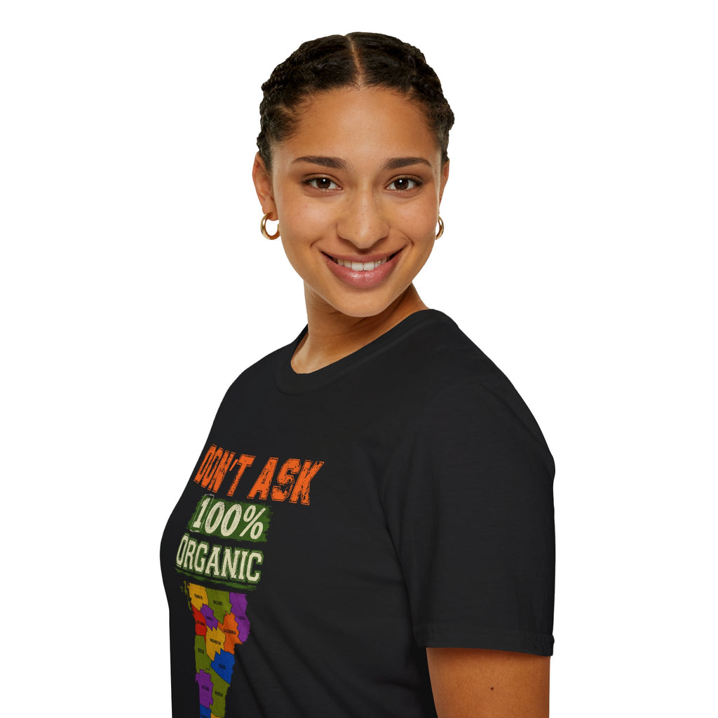 Don't Ask 100% Organic T-Shirt — Vermont Pride State Map Tee