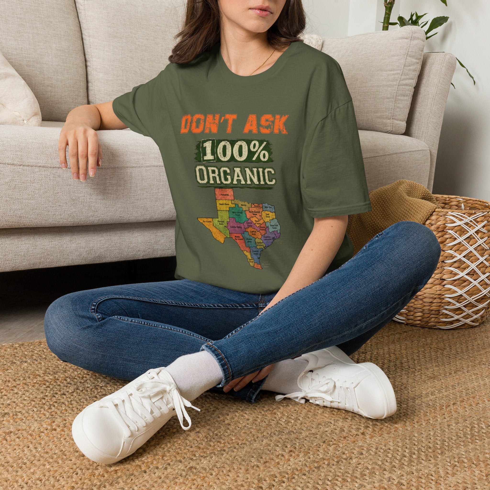 Don't Ask 100% Organic Texas T-Shirt – Funny State Pride Graphic Tee