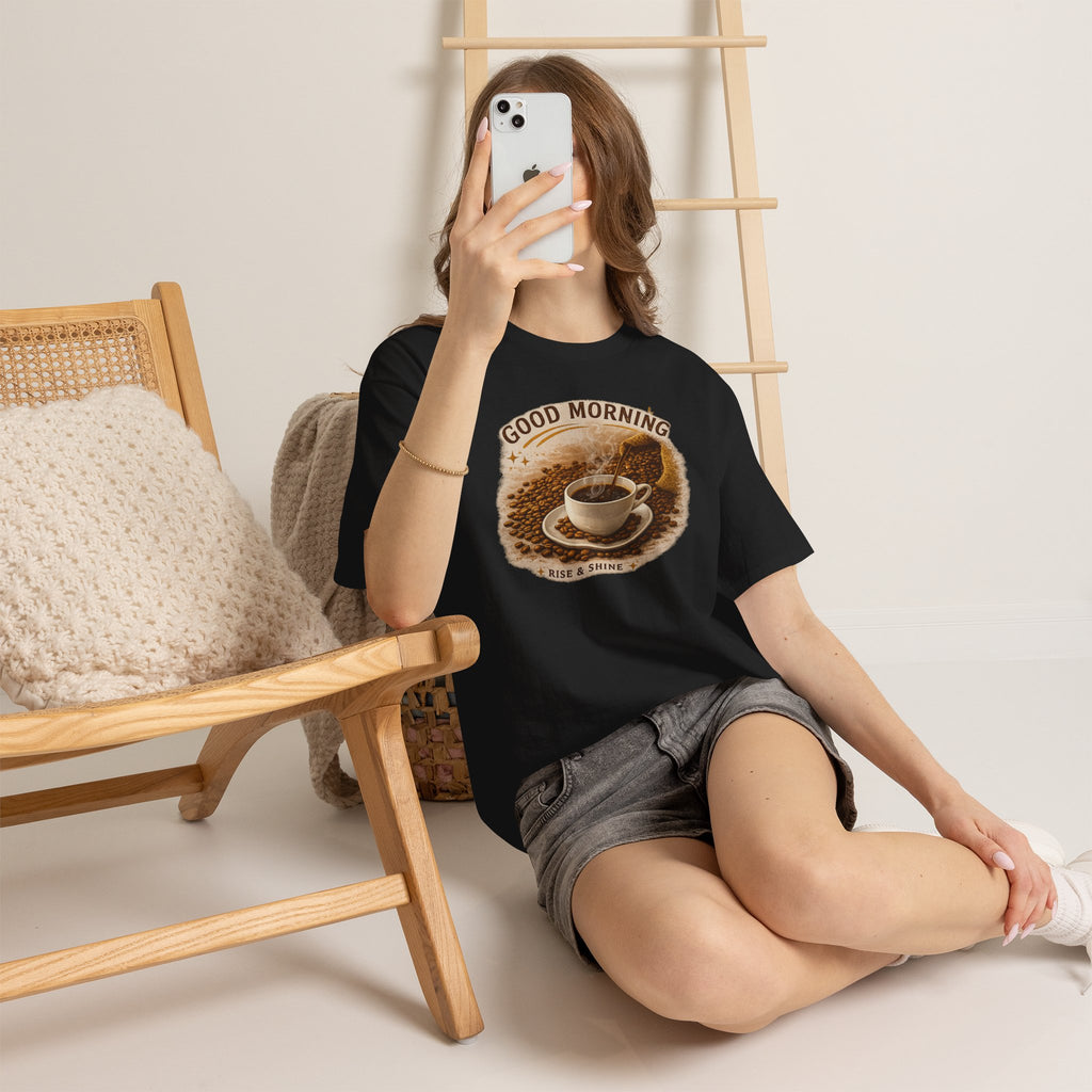 Good Morning' Rise & Shine Vintage Coffee T-Shirt