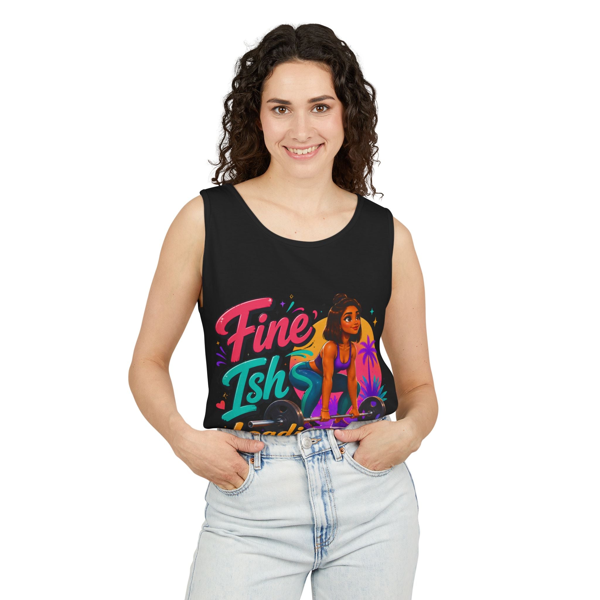 Loading Fine Tsh Tank Top — Retro Beach Vibe Graphic Tank
