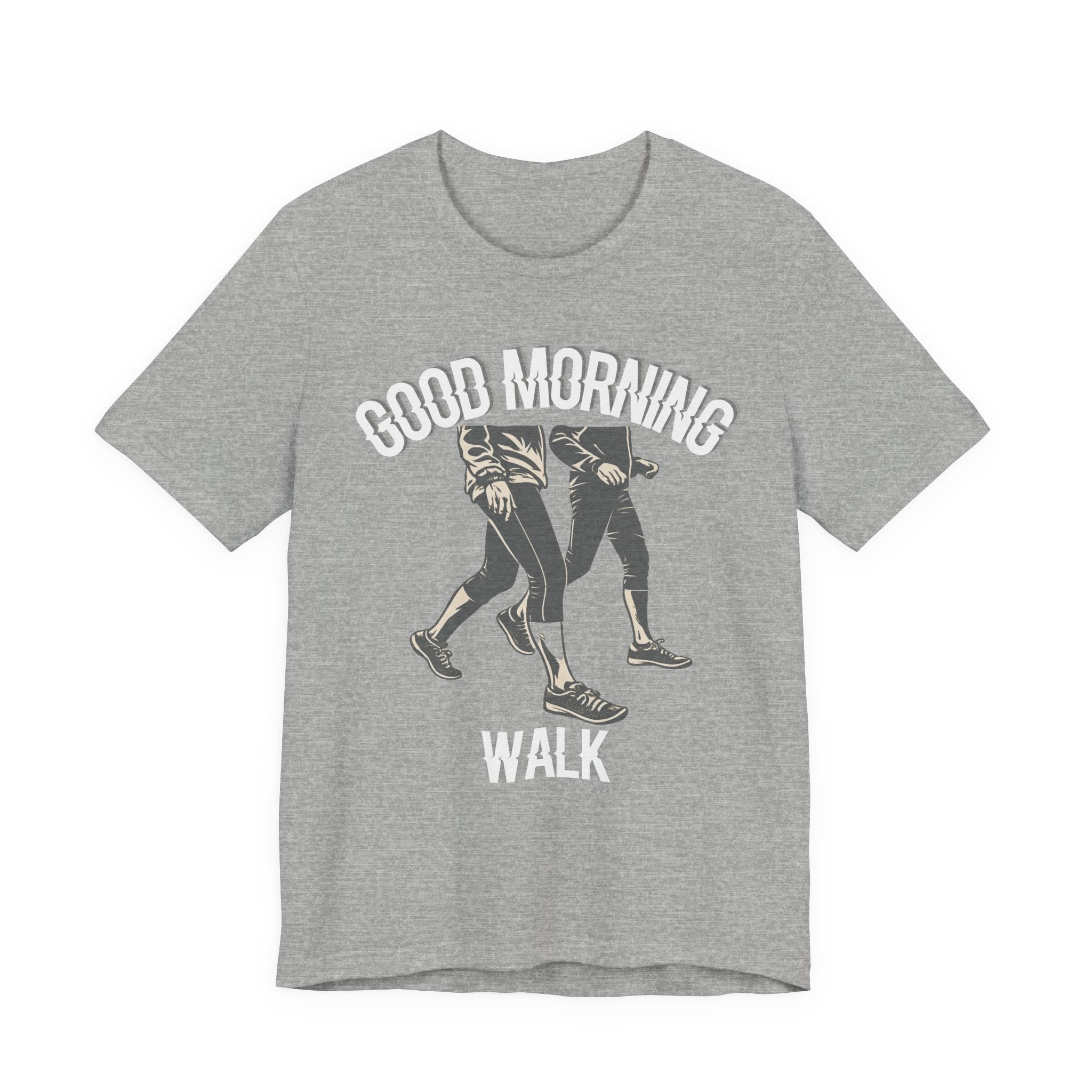 Good Morning Walk Tee — Retro Walking Graphic T-Shirt for Fitness & Morning Strolls