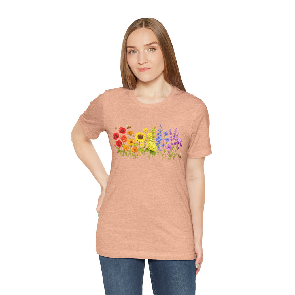 Wildflower Row Floral Garden Graphic T-Shirt