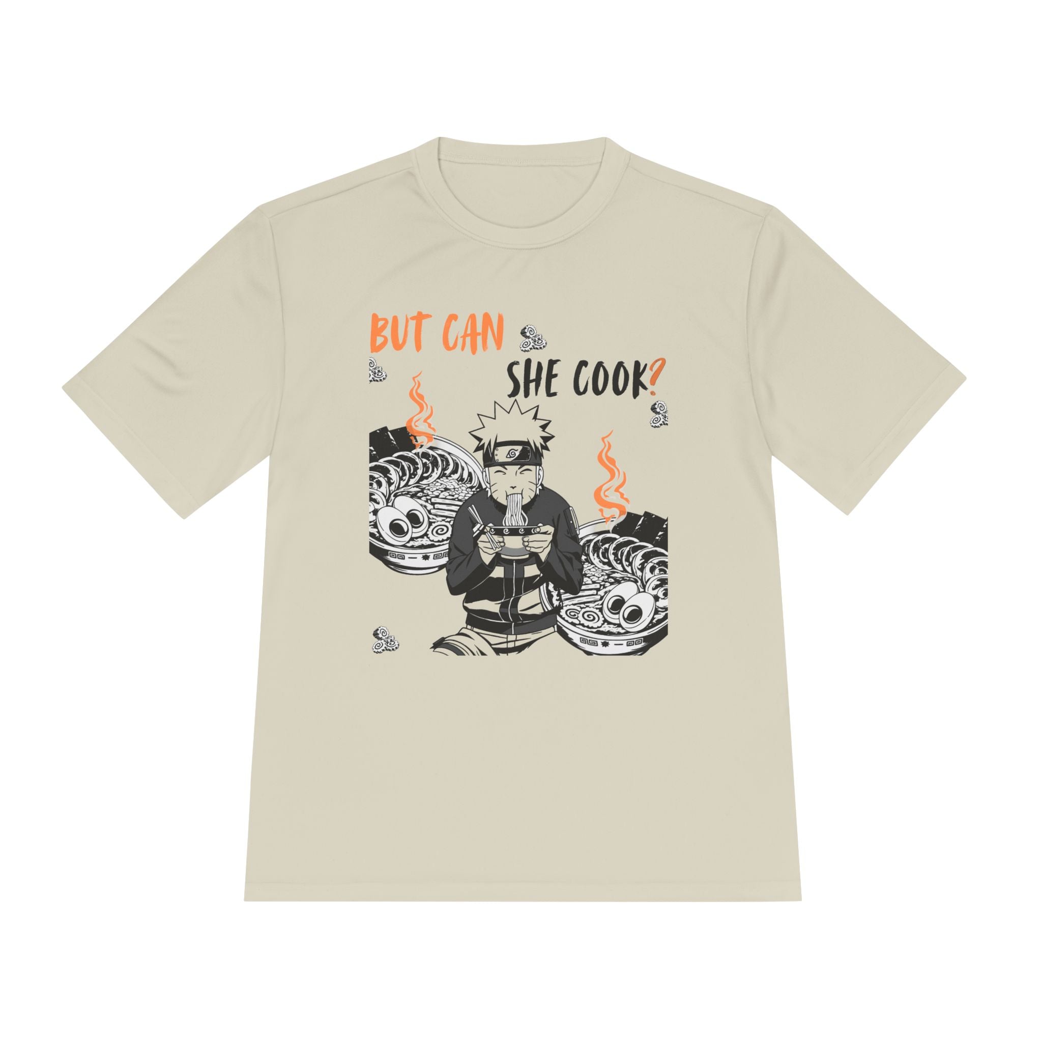 Can She Cook Graphic Tee — “But Can She Cook?” Moisture-Wicking T-Shirt