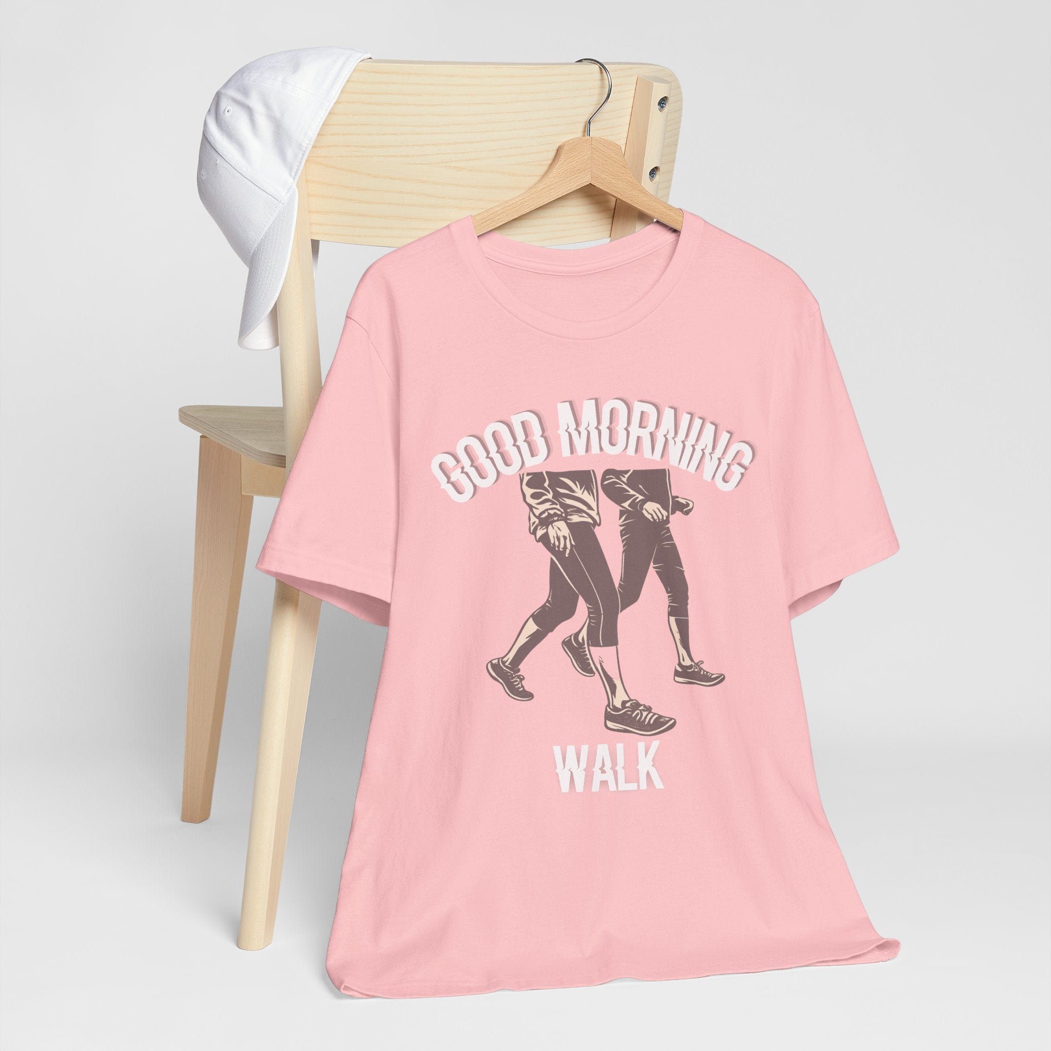 Good Morning Walk Tee — Retro Walking Graphic T-Shirt for Fitness & Morning Strolls