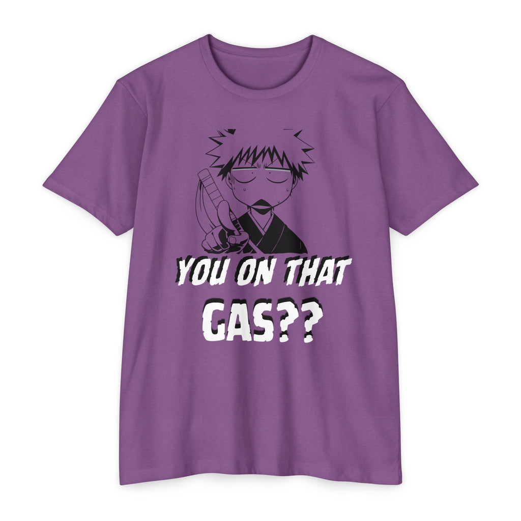 Anime Graphic T-Shirt — "You On That Gas??" Cartoon Character Tee