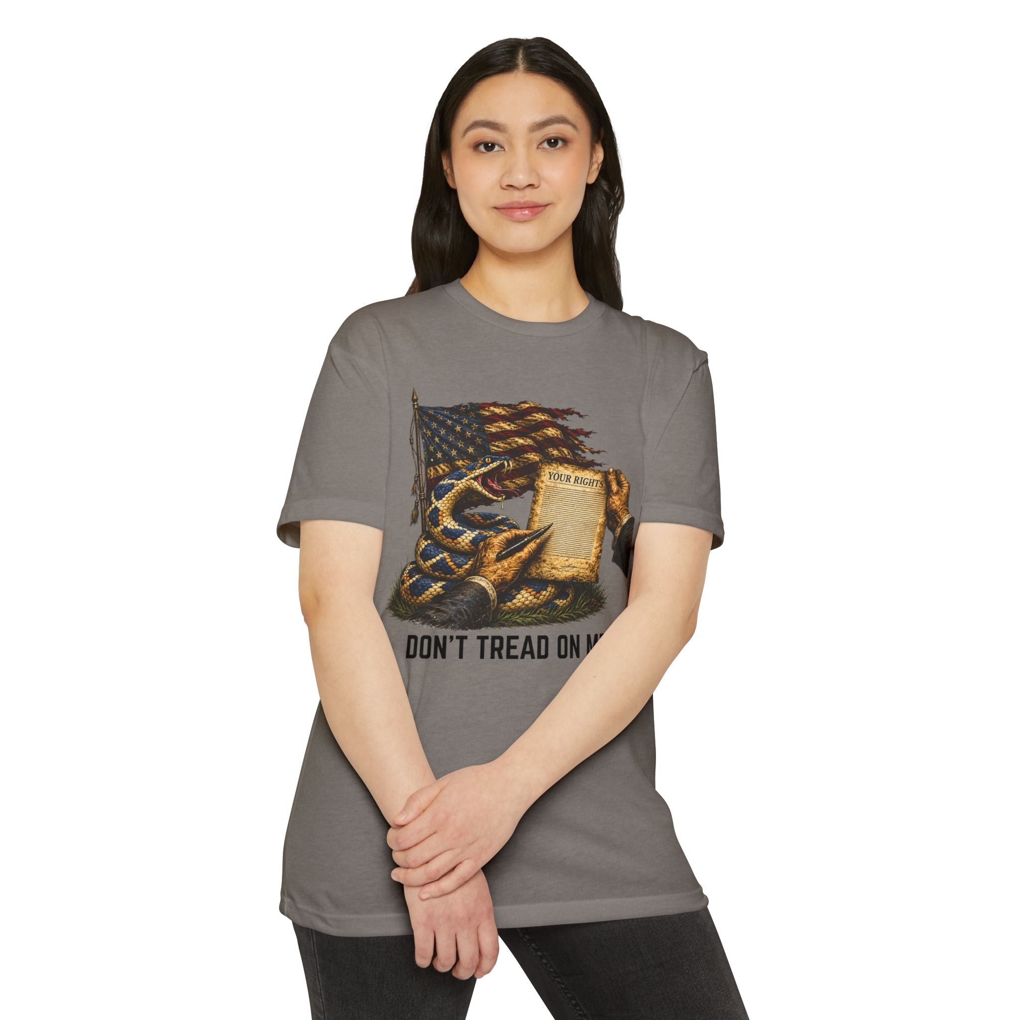 Don't Tread On Me T-Shirt - Flag & Constitution Graphic