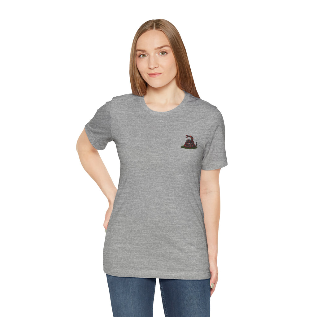 Don't Tread On Me Unisex Jersey Short Sleeve Tee Red and Black