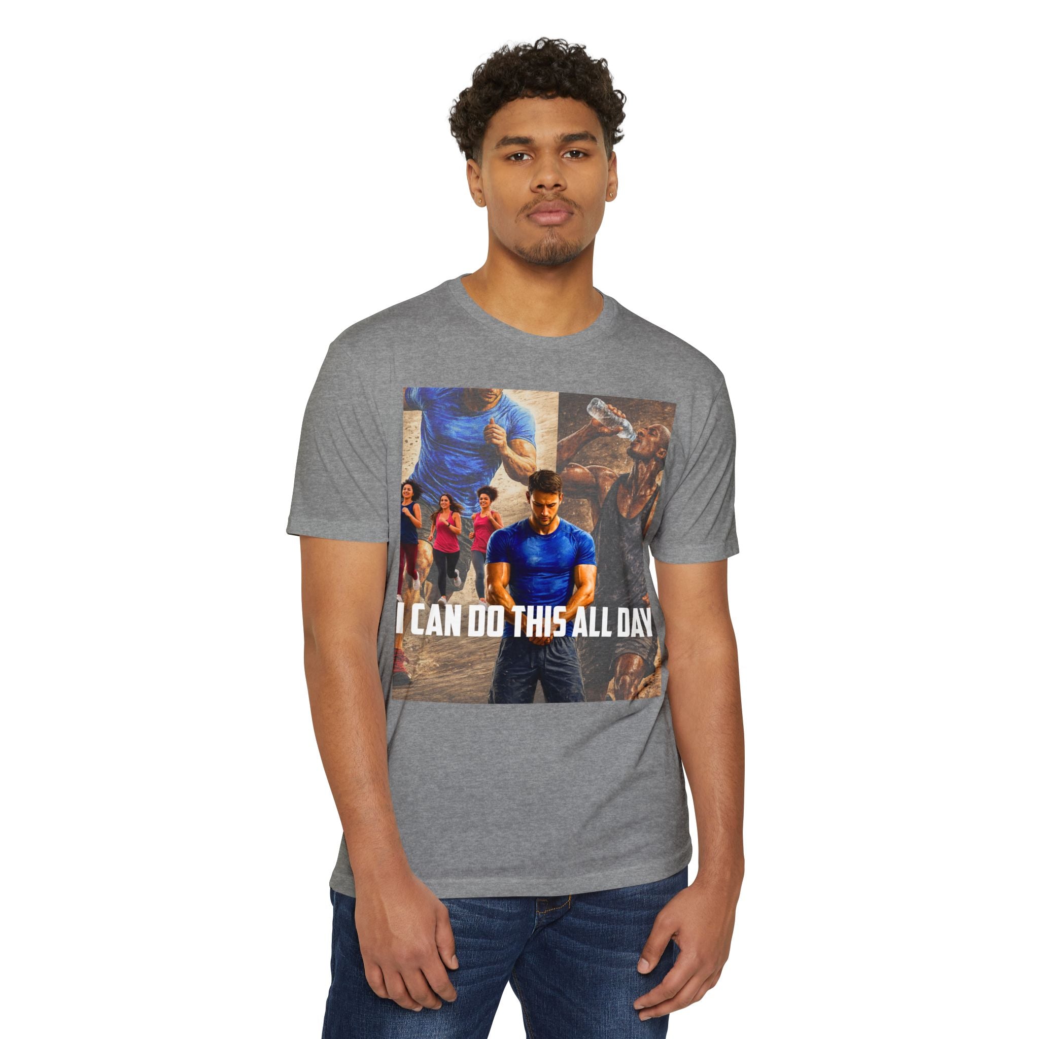 Motivational Workout T-Shirt — "I Can Do This All Day" Athletic Tee