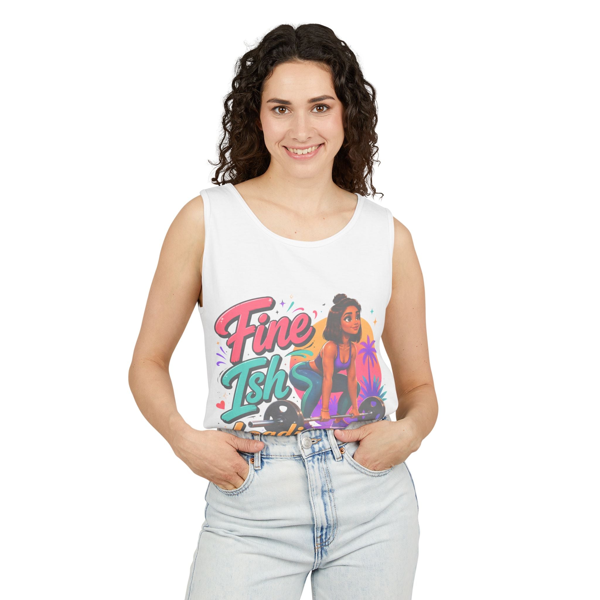 Loading Fine Tsh Tank Top — Retro Beach Vibe Graphic Tank
