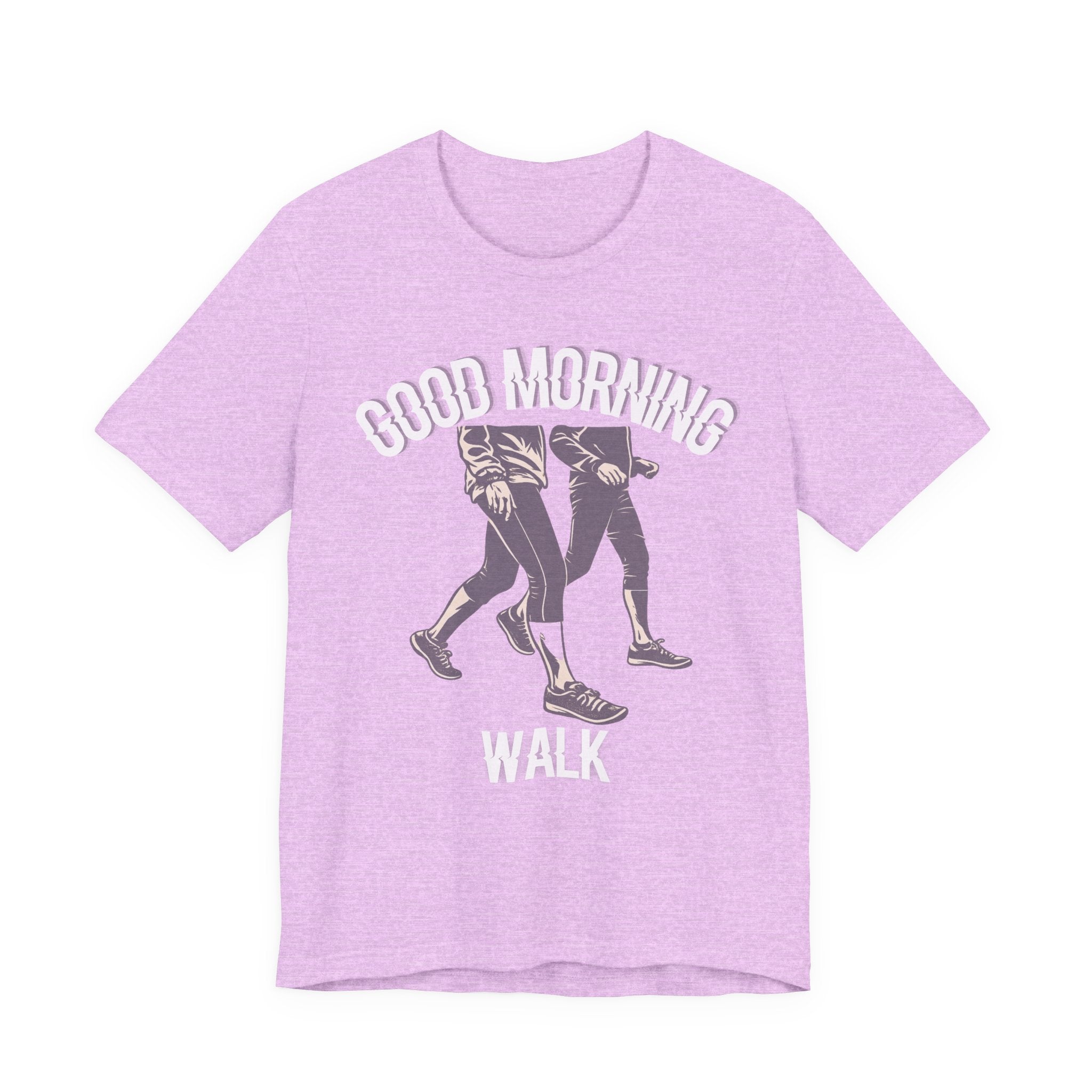 Good Morning Walk Tee — Retro Walking Graphic T-Shirt for Fitness & Morning Strolls