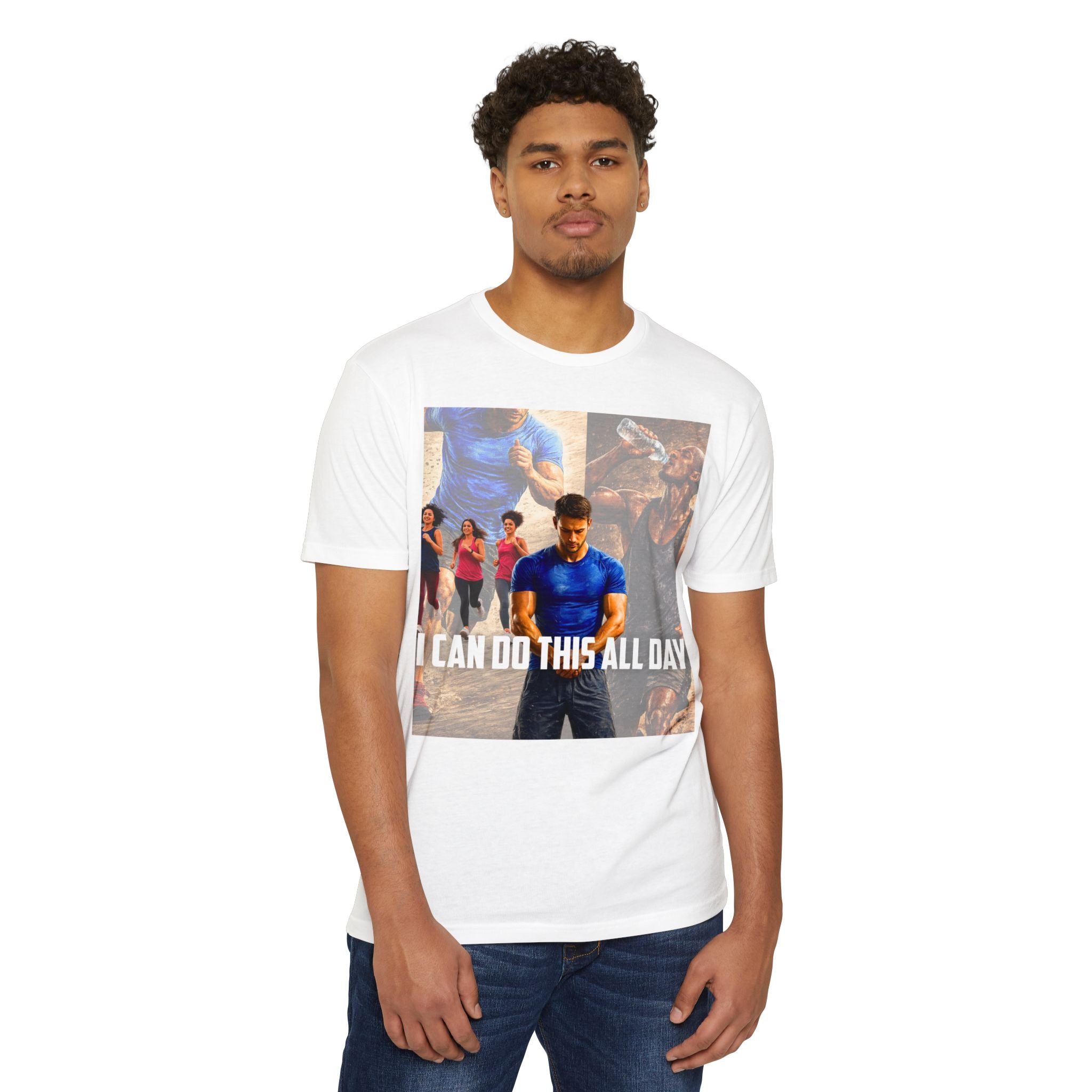 Motivational Workout T-Shirt — "I Can Do This All Day" Athletic Tee