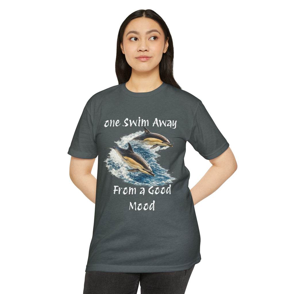 One Swim Away From a Good Mood- Dolphin Relaxed Beach Tee