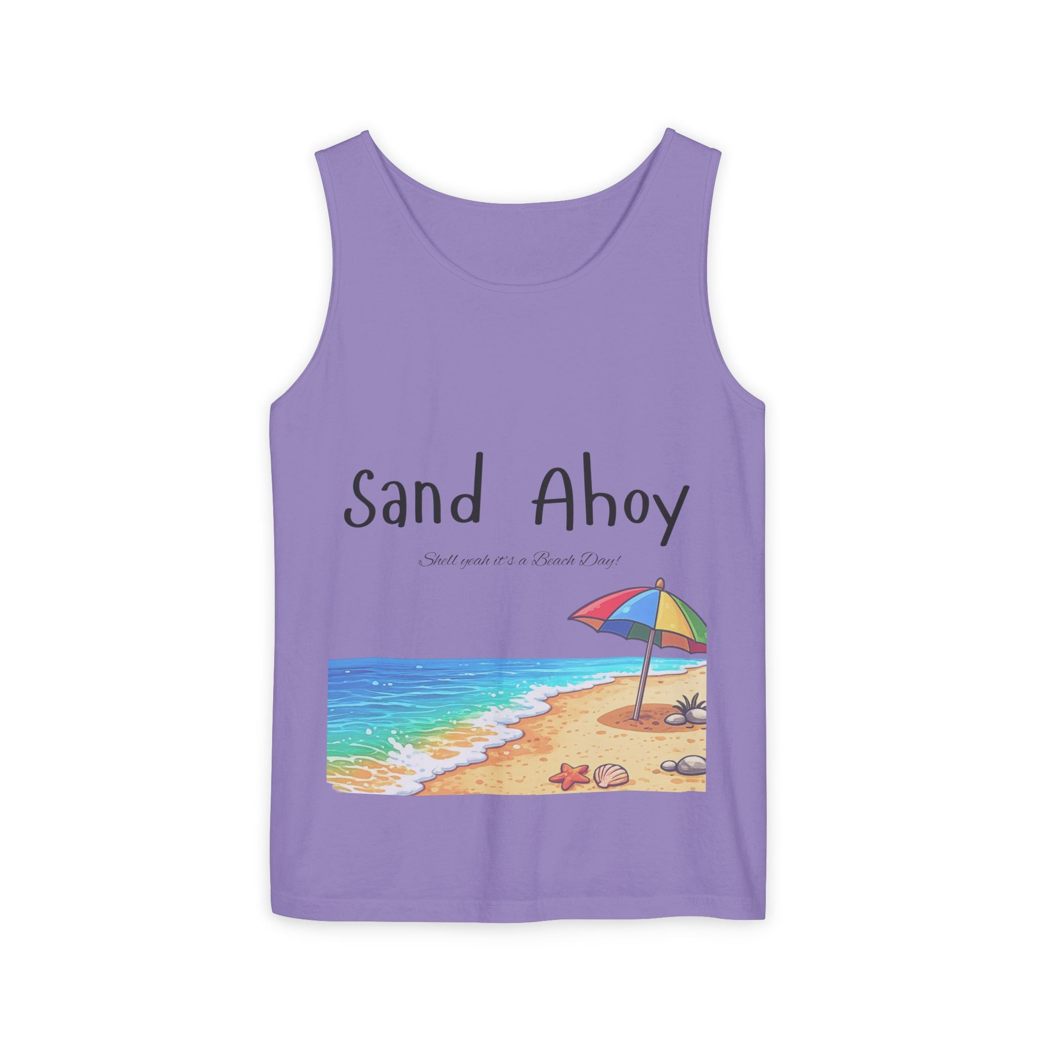 “Sand Ahoy” Seaside Graphic Tank
