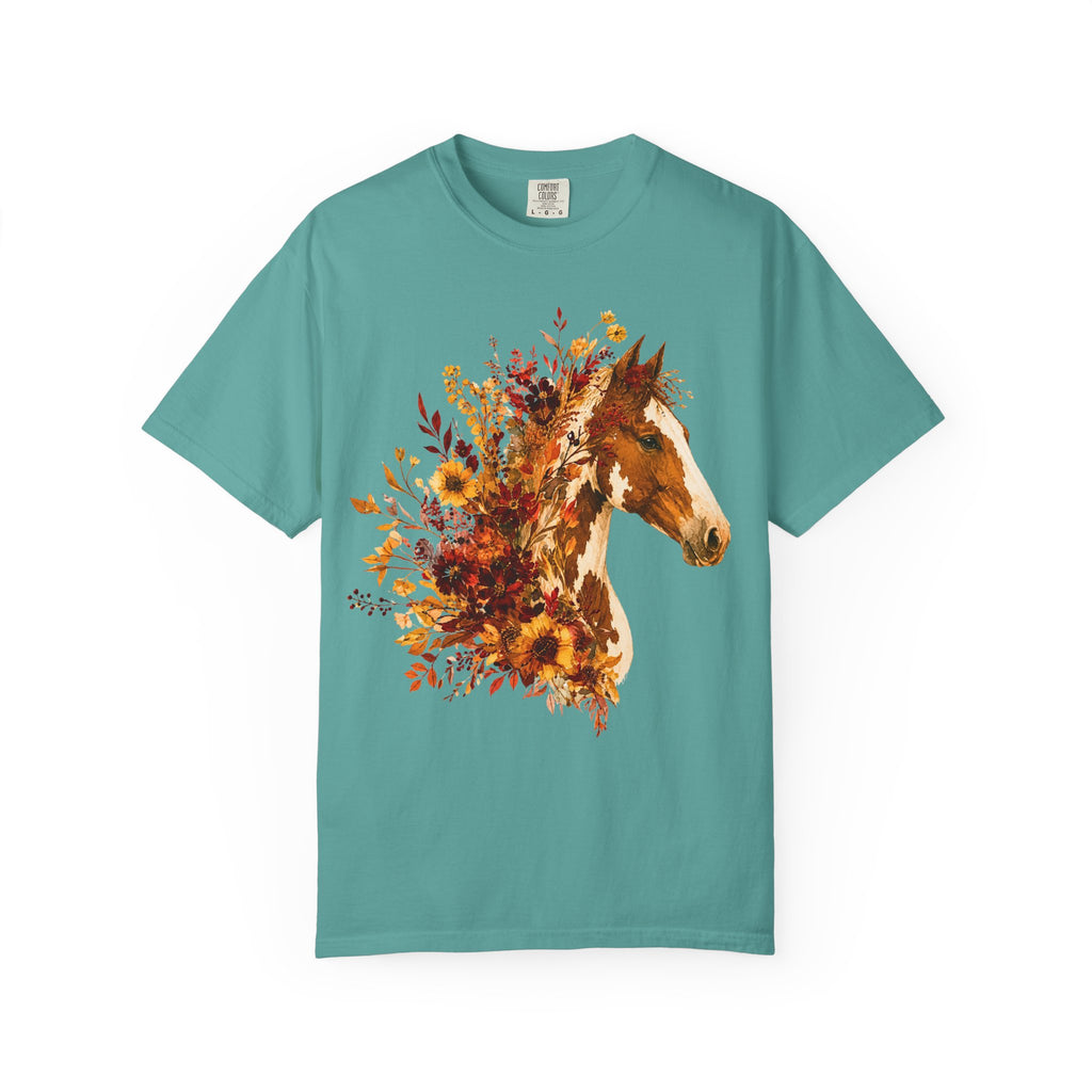 Autumn Sunflower Horse Head Tee