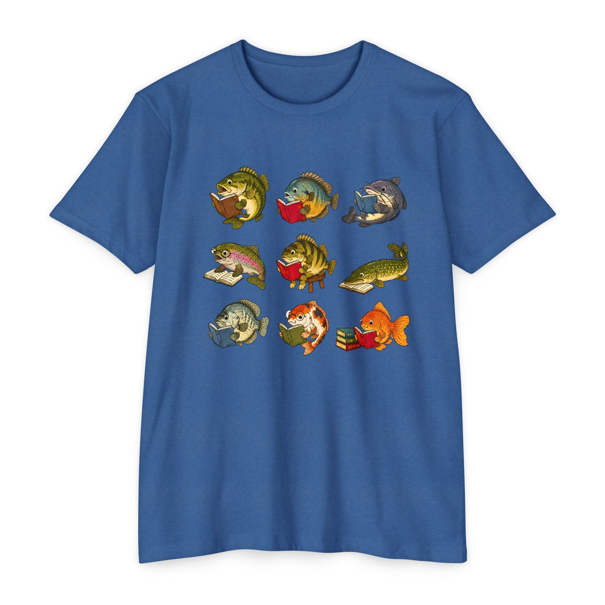 Retro Fish Reading  T-Shirt