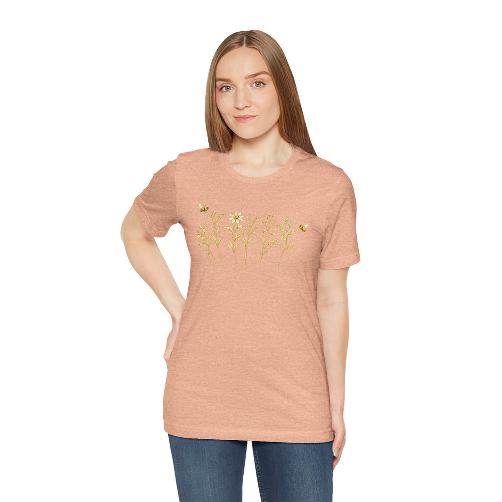 Gold Wildflower Graphic T-Shirt
