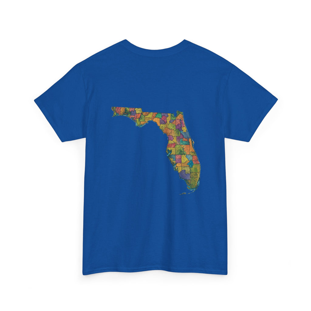 Florida Map Tee — “Don’t Ask, 100% Organic” Retro State Pride T-Shirt