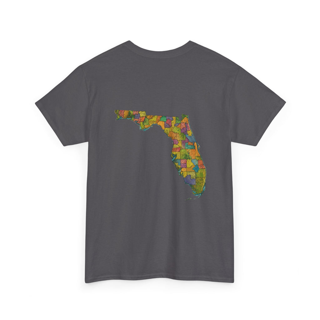 Florida Map Tee — “Don’t Ask, 100% Organic” Retro State Pride T-Shirt