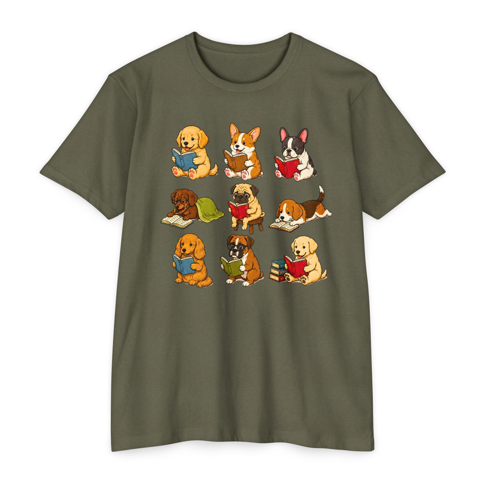 Cute Puppies Reading Dogs T-Shirt