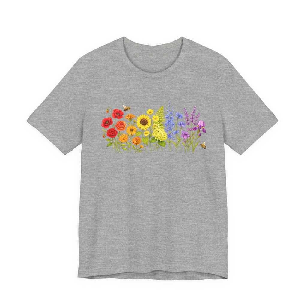 Wildflower Row Floral Garden Graphic T-Shirt