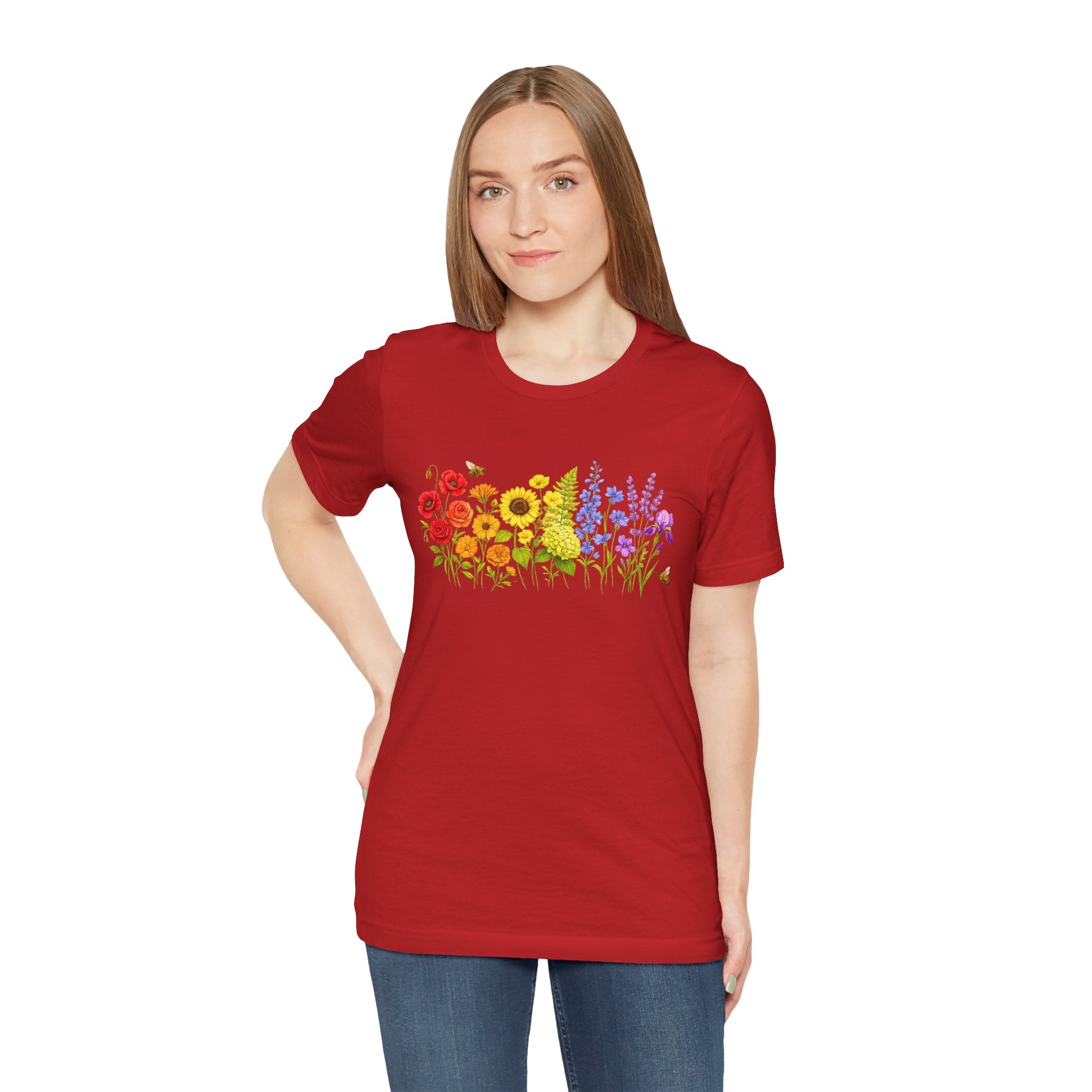 Wildflower Row Floral Garden Graphic T-Shirt