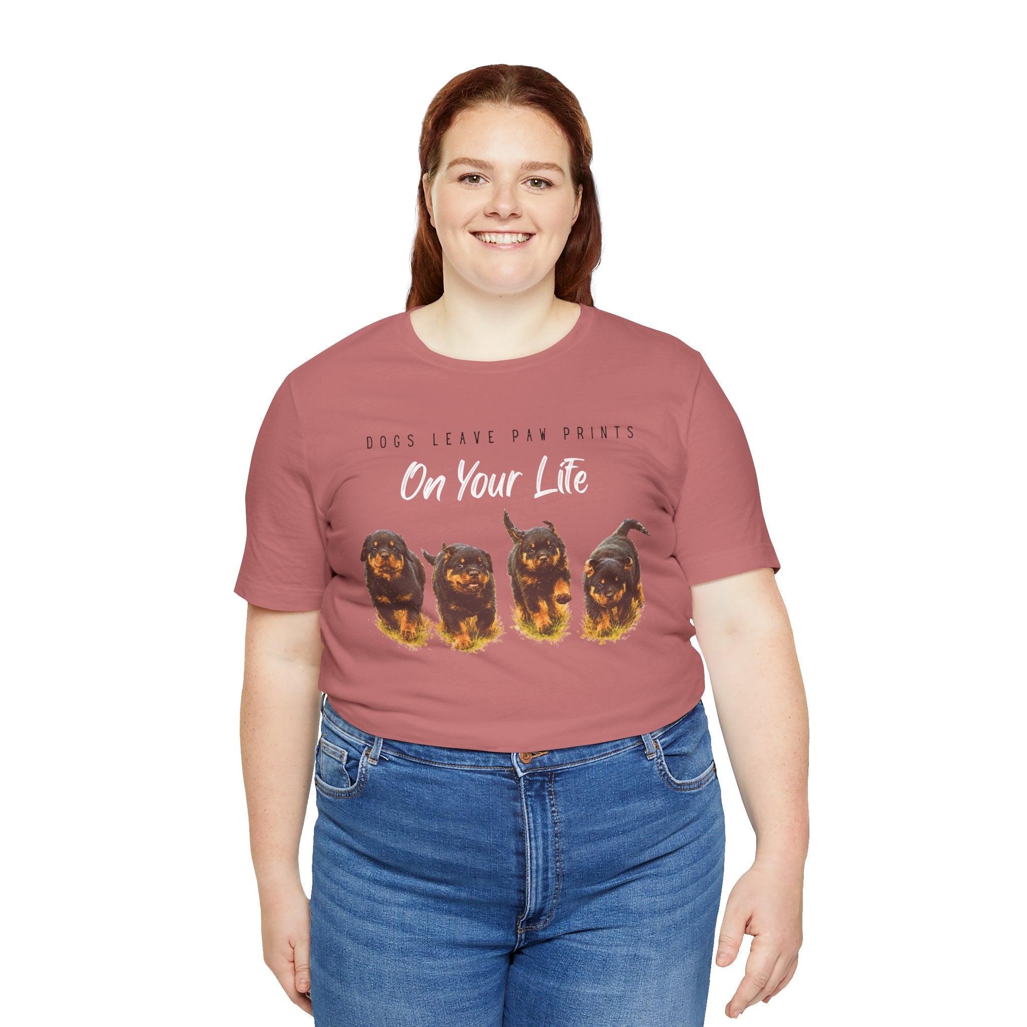 "Dogs Leave Paw Prints on Your Life" Puppies Tee Shirt