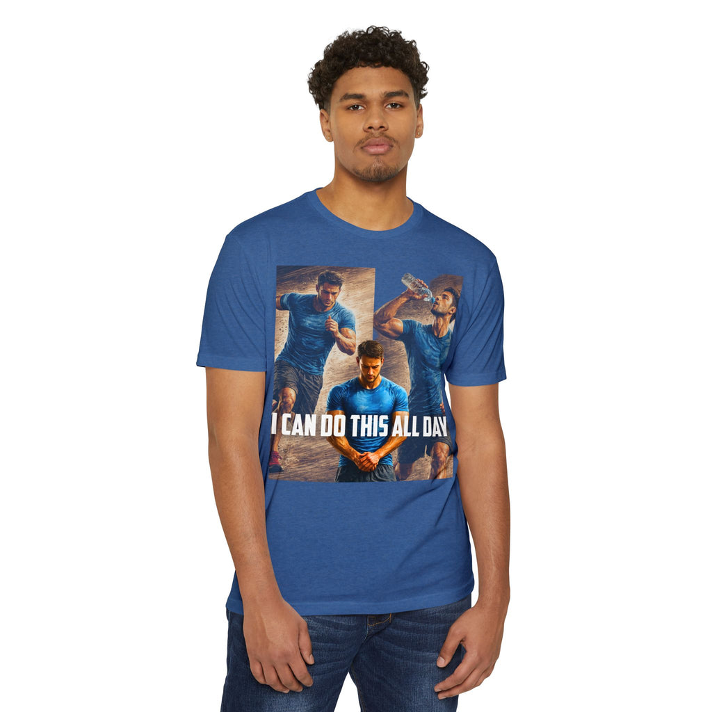 Motivational Workout T-Shirt — "I Can Do This All Day" Athletic Tee