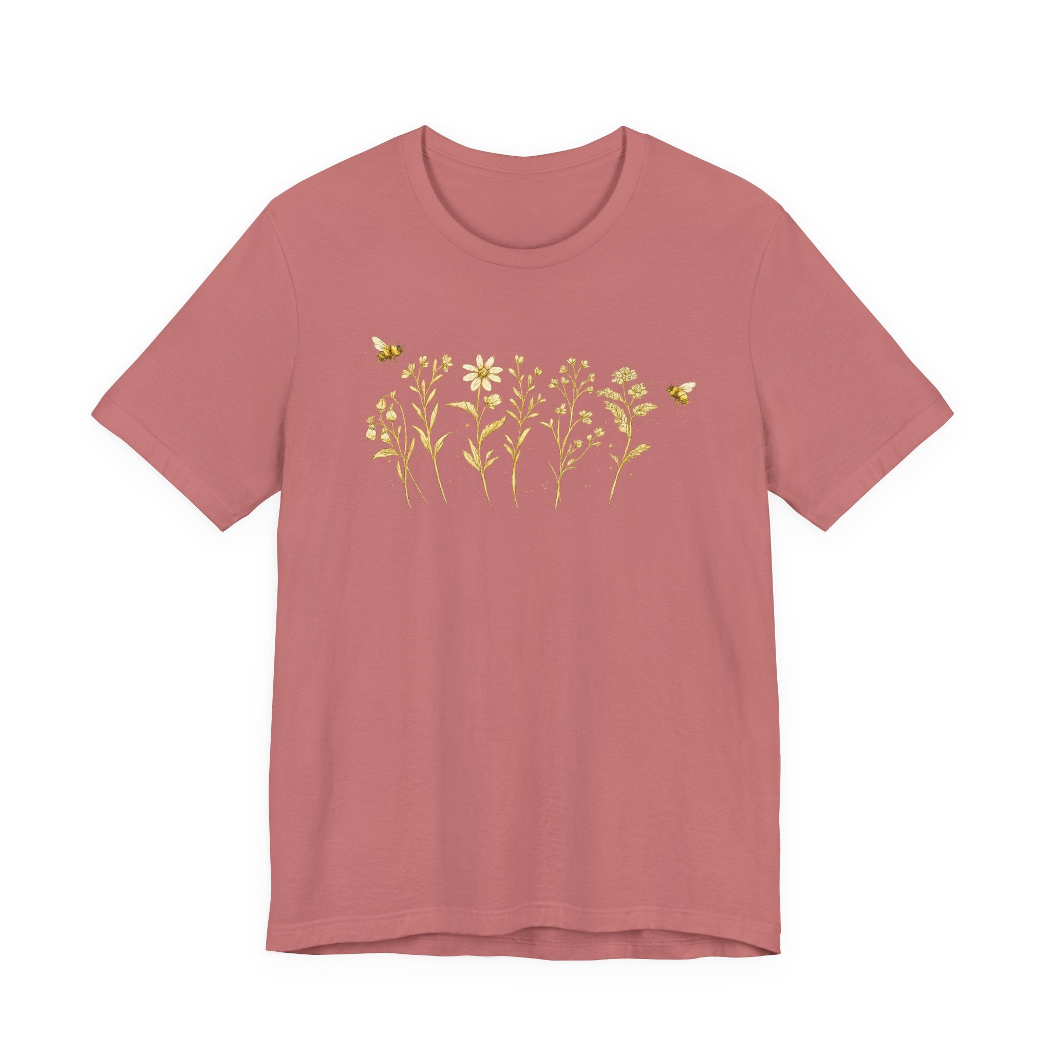 Gold Wildflower Graphic T-Shirt