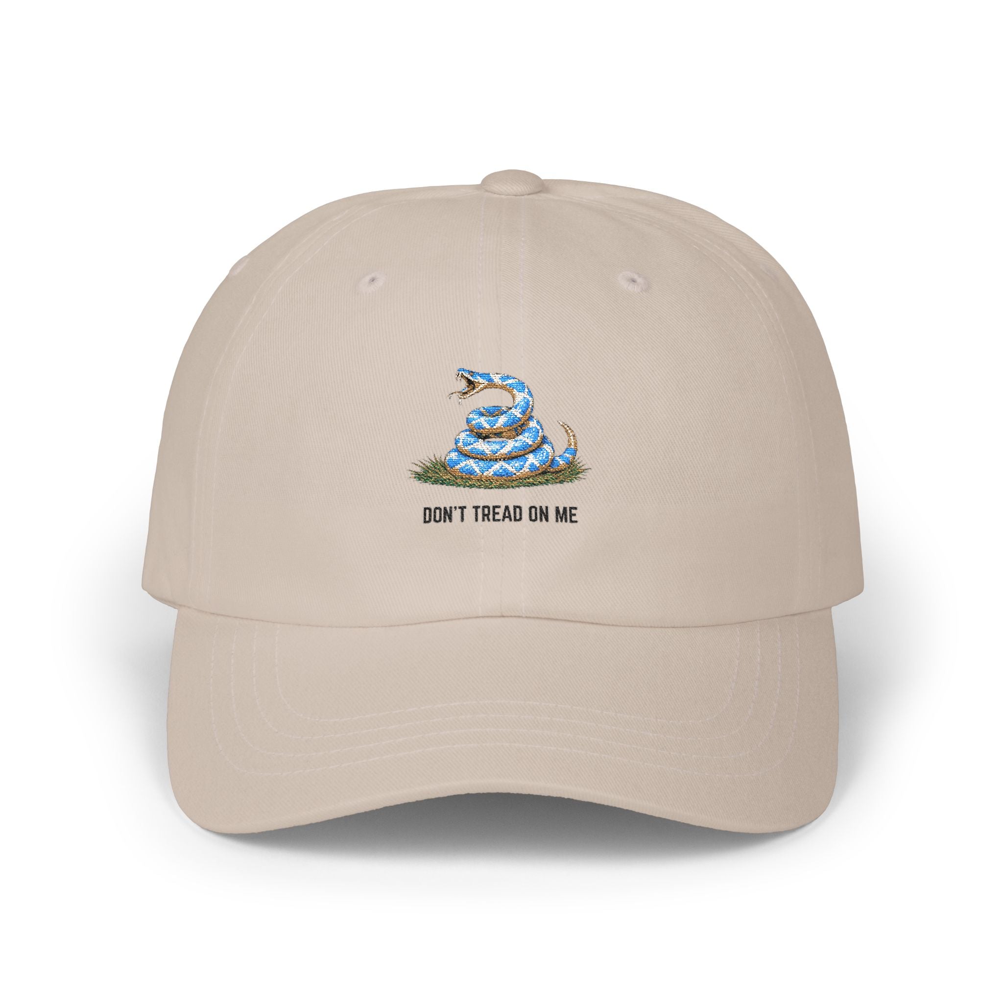 Dad Cap — 'Don't Tread On Me' Coiled Snake Embroidered Baseball Hat
