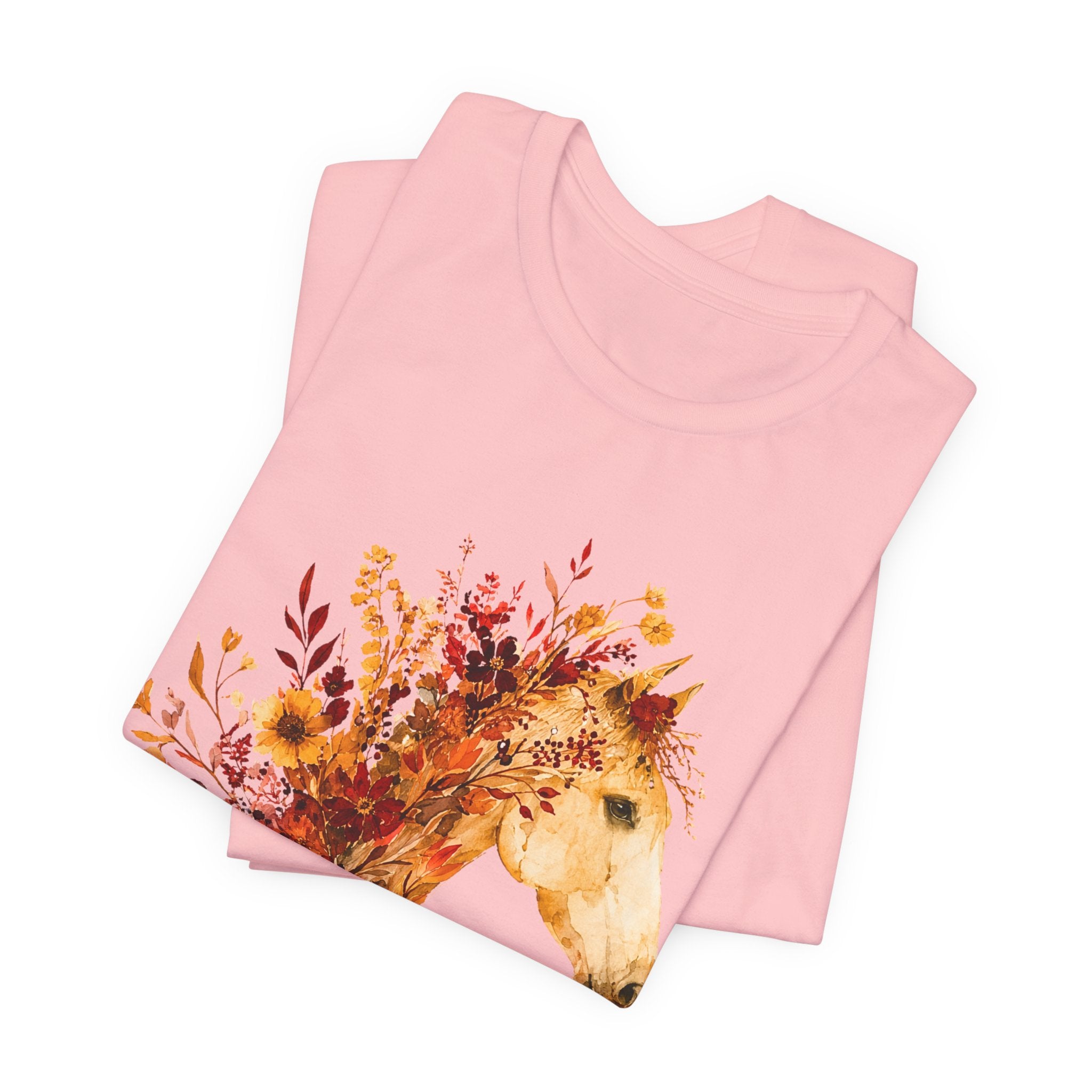 Autumn Sunflower Horse Graphic T-Shirt
