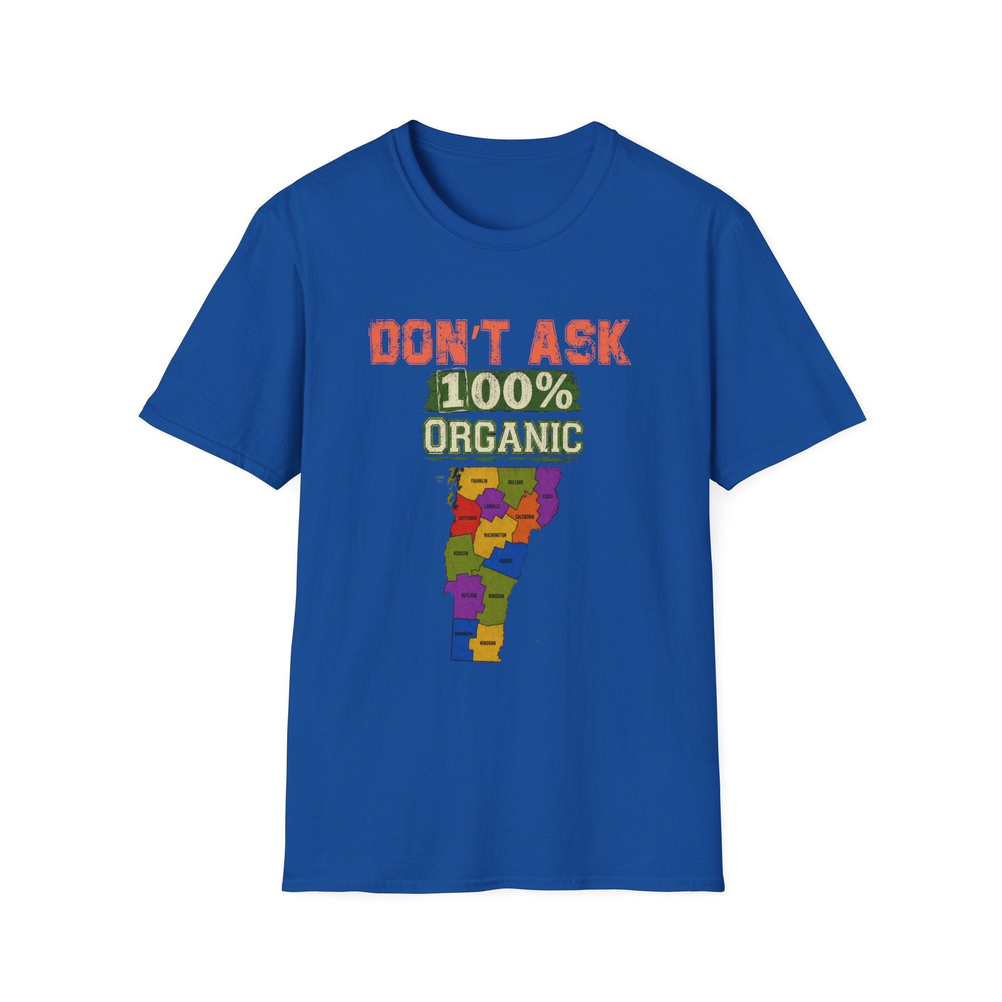 Don't Ask 100% Organic T-Shirt — Vermont Pride State Map Tee